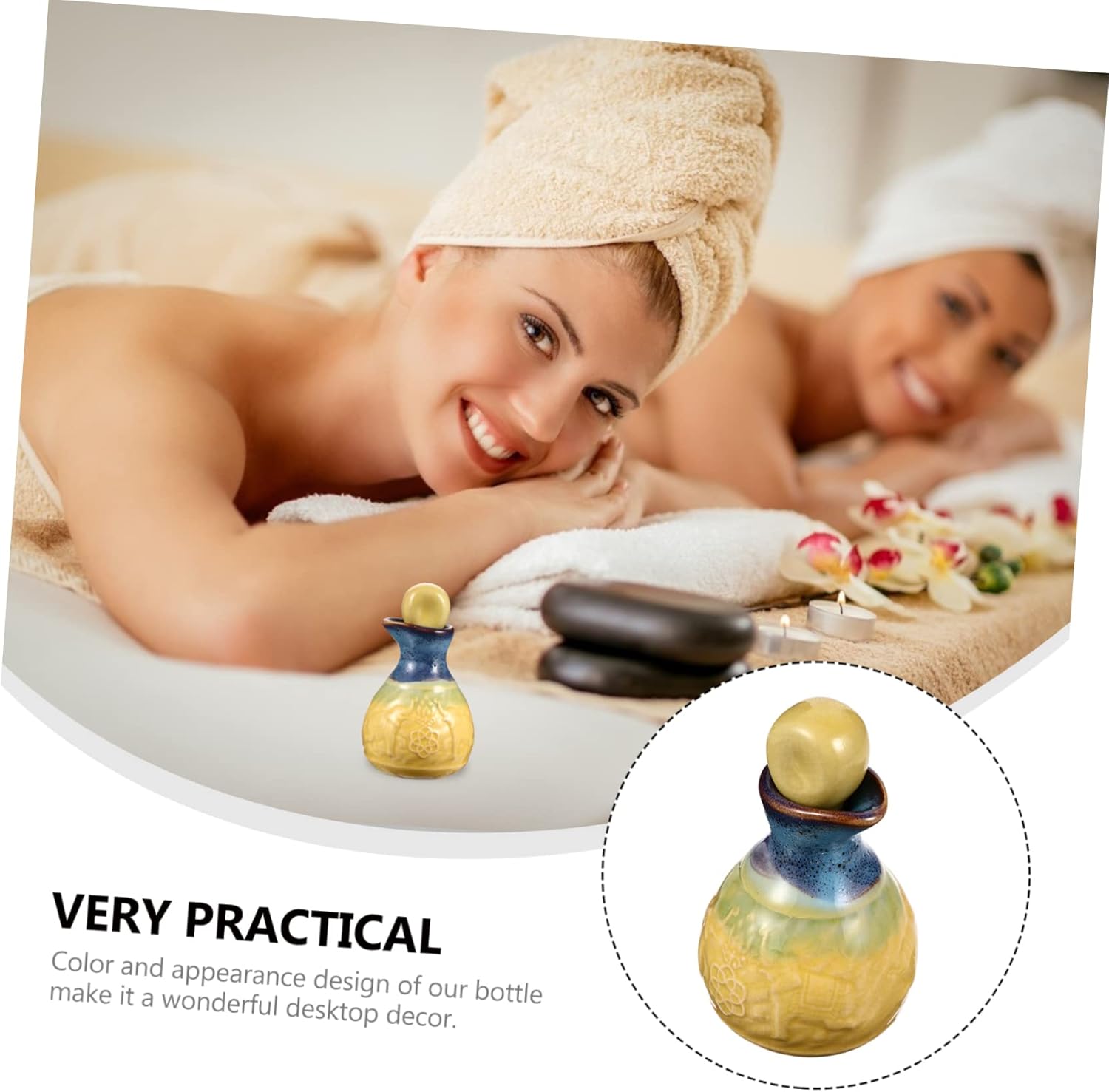 SAFIGLE Aroma Diffuser Essential Oil Bottle Stopper Decorative Travel Accessory