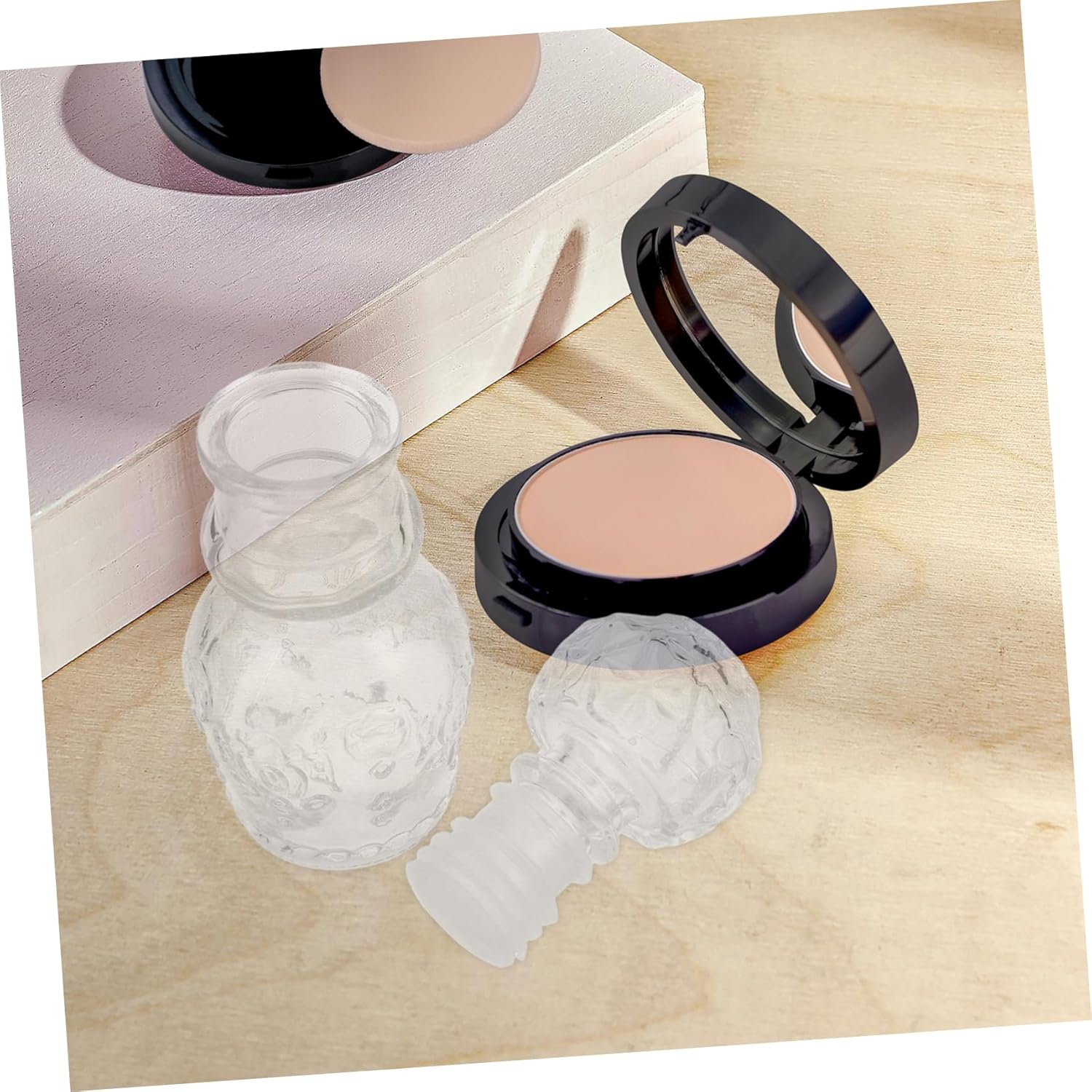 Vintage Miniature Glass Perfume Bottle for Travel and Home Decor