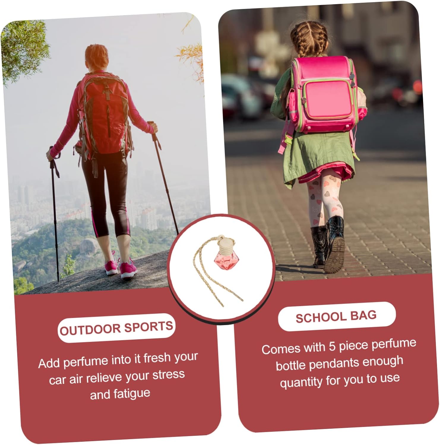 Alipis 5Pcs Car Hanging Perfume Bottle Diffuser Pendant for Home and Car Decor