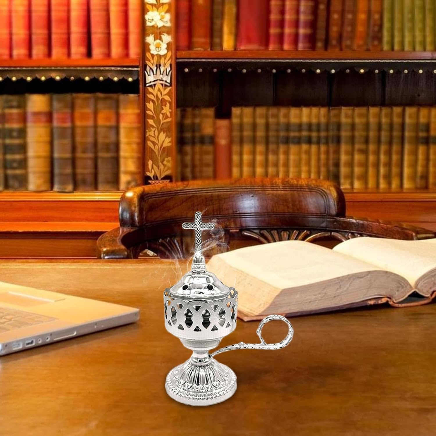 Electric Oud Incense Burner - Metal Aroma Diffuser for Relaxation