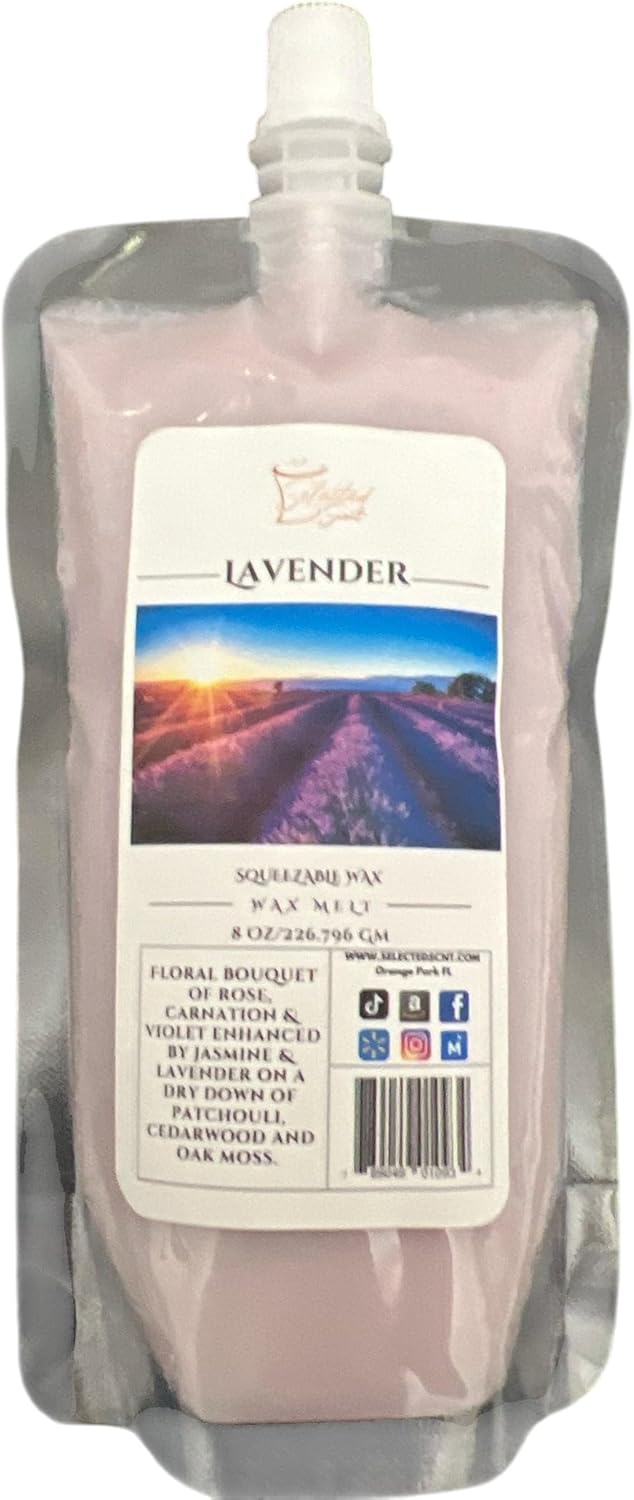 Lavender Squeezable Wax Melt 8 Ounces Home Fragrance