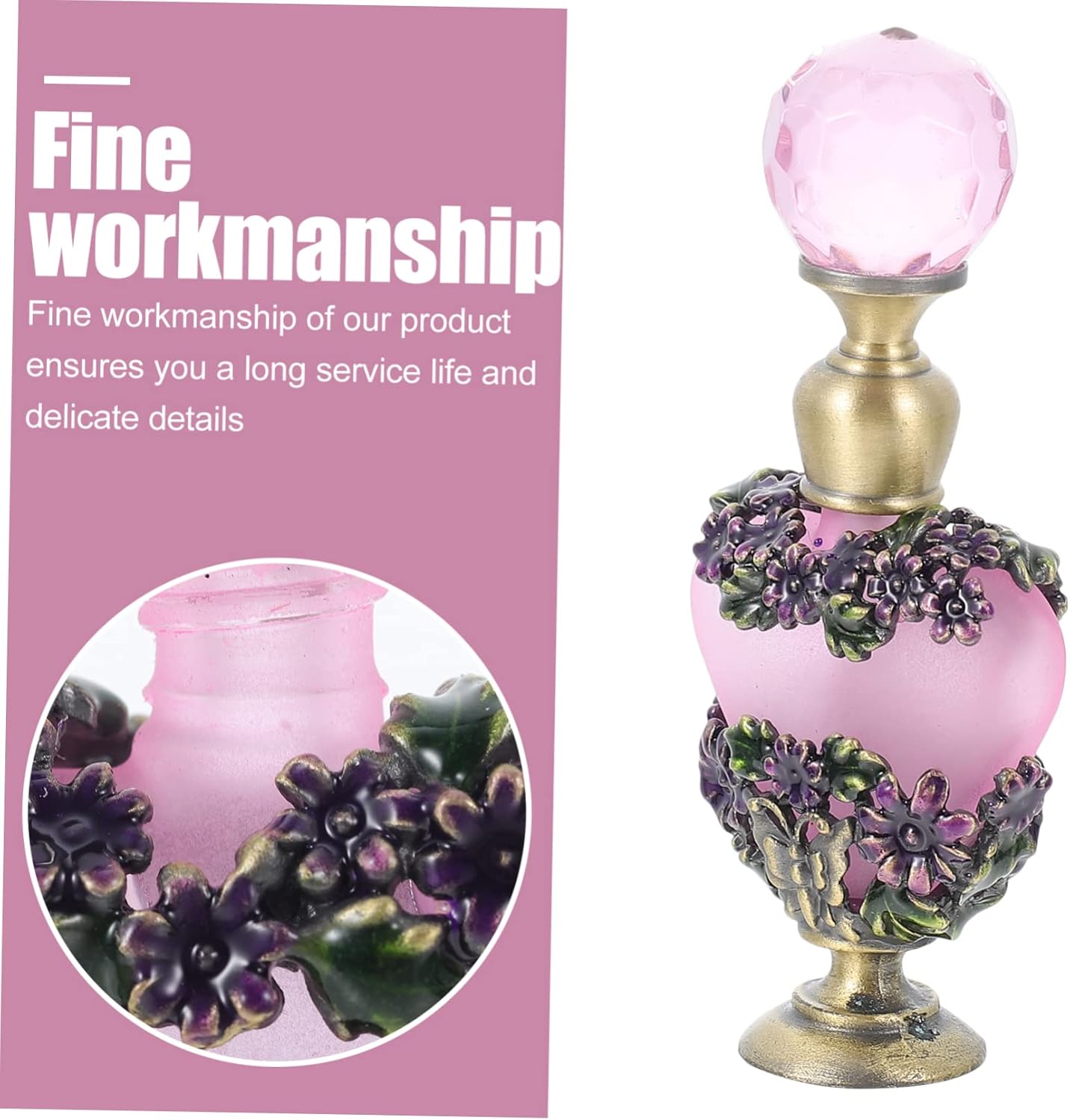 Chic Vintage Decorative Perfume Bottle 100ml Empty Essential Oil Container for Travel and Personal Use