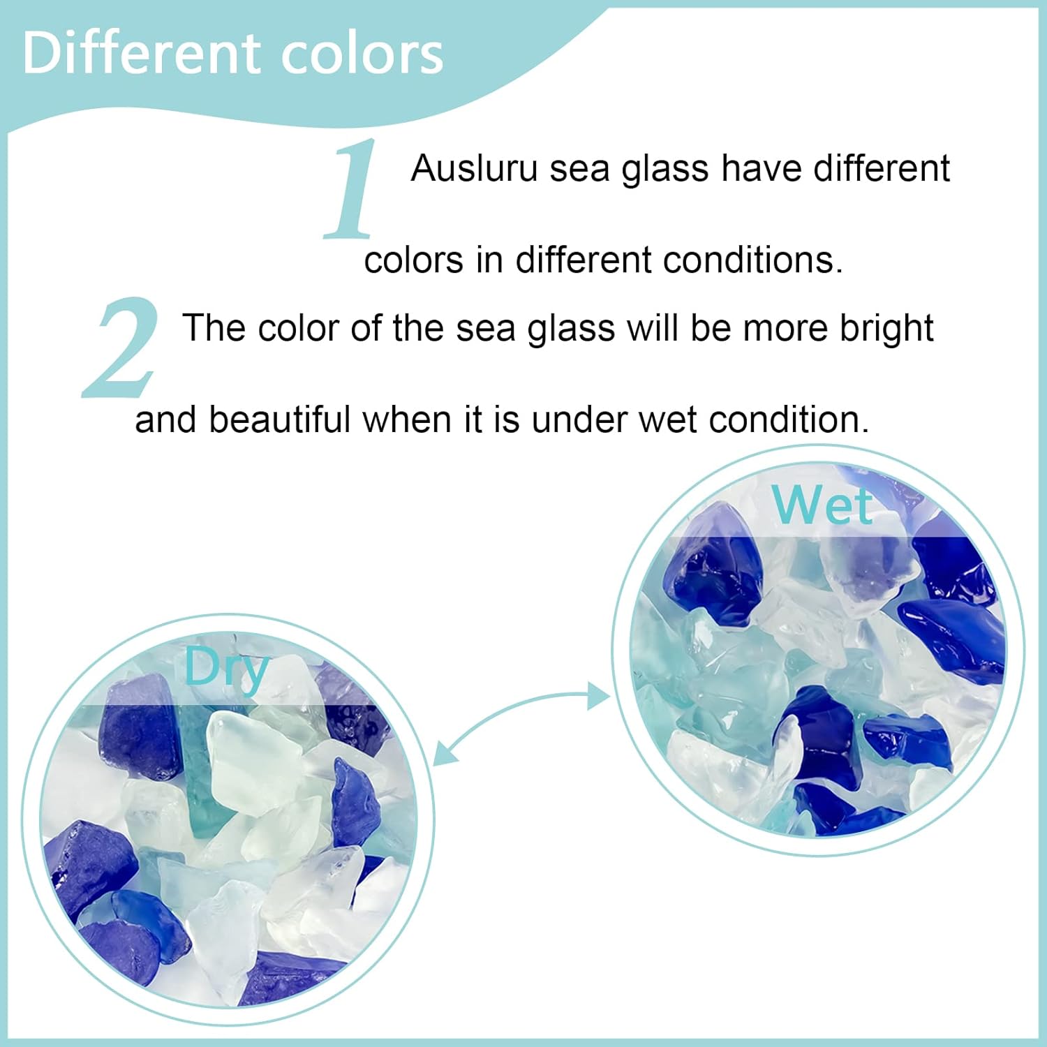 Ausluru 5LB Frosted Sea Glass Vase Fillers
