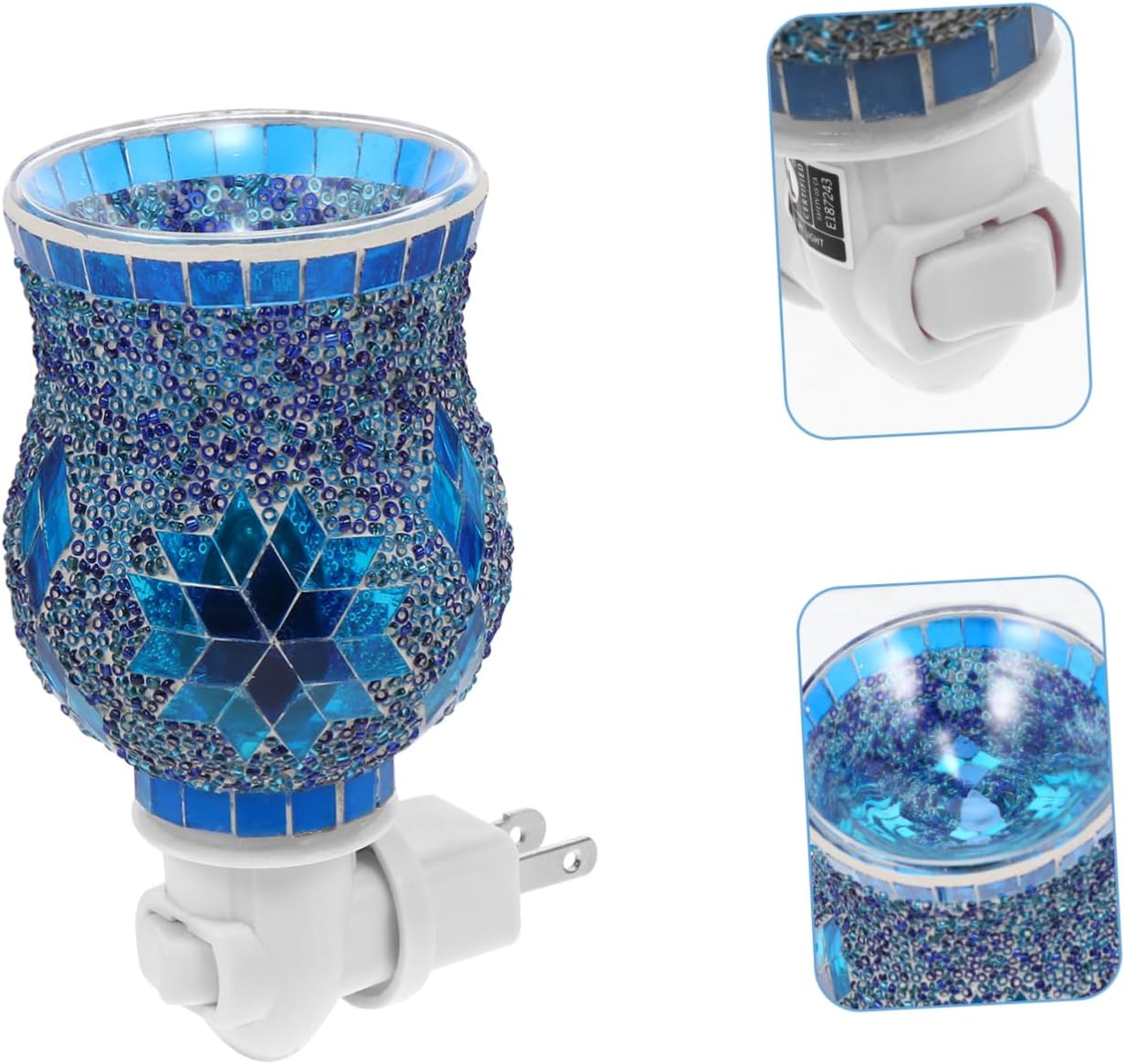3D Wax Warmer Electric Aroma Decorative Lamp with Blue Light