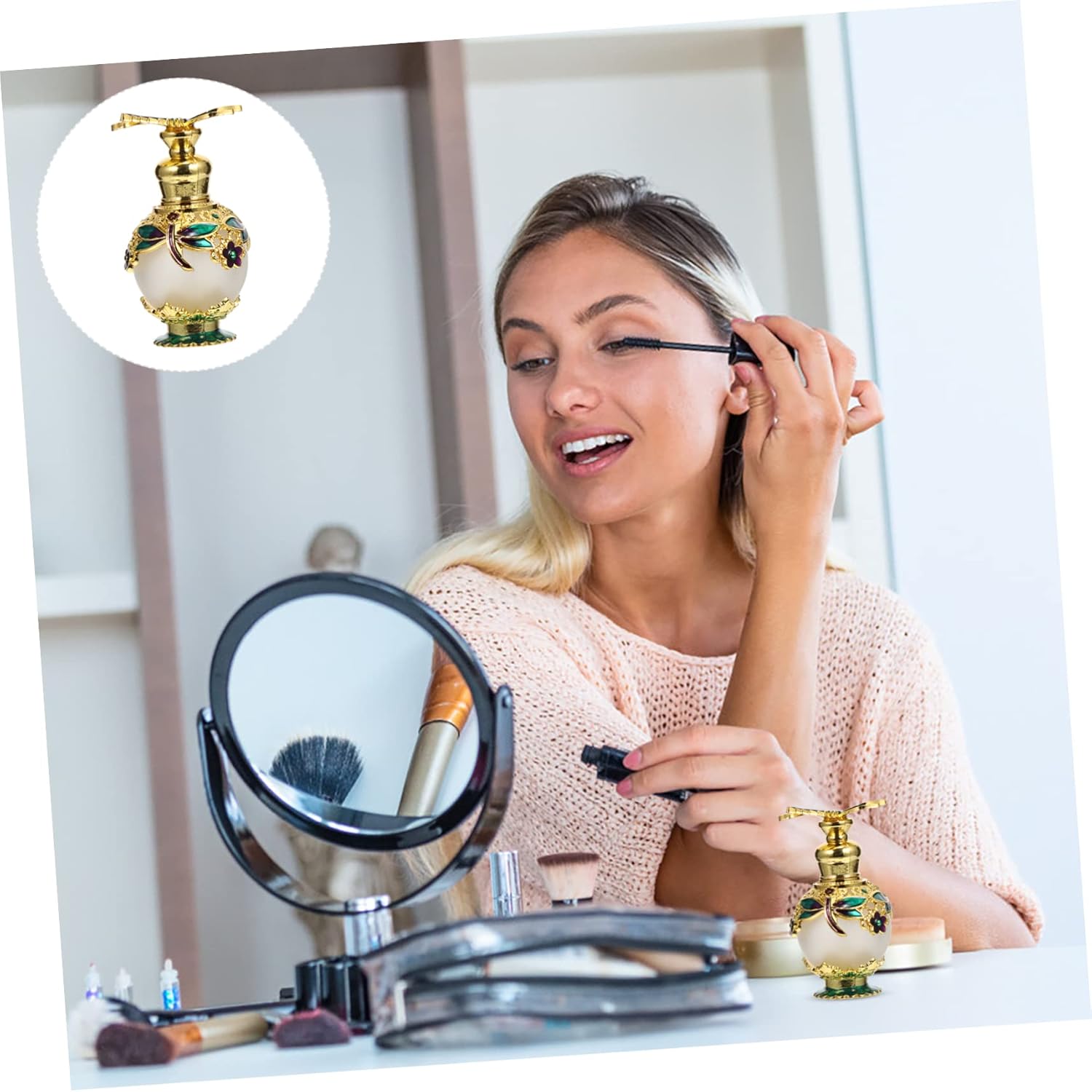 1Pc Glass Essential Oil Bottle for Aromatherapy Diffuser Storage and Perfume Use