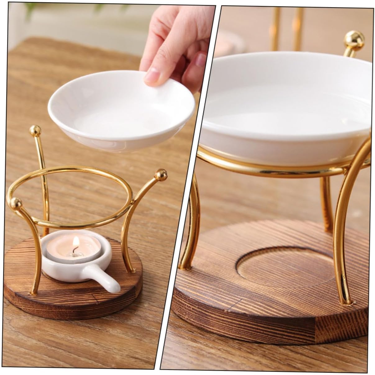 GLEAVI Essential Oil Burner with Tea Light Holder and Aroma Diffuser