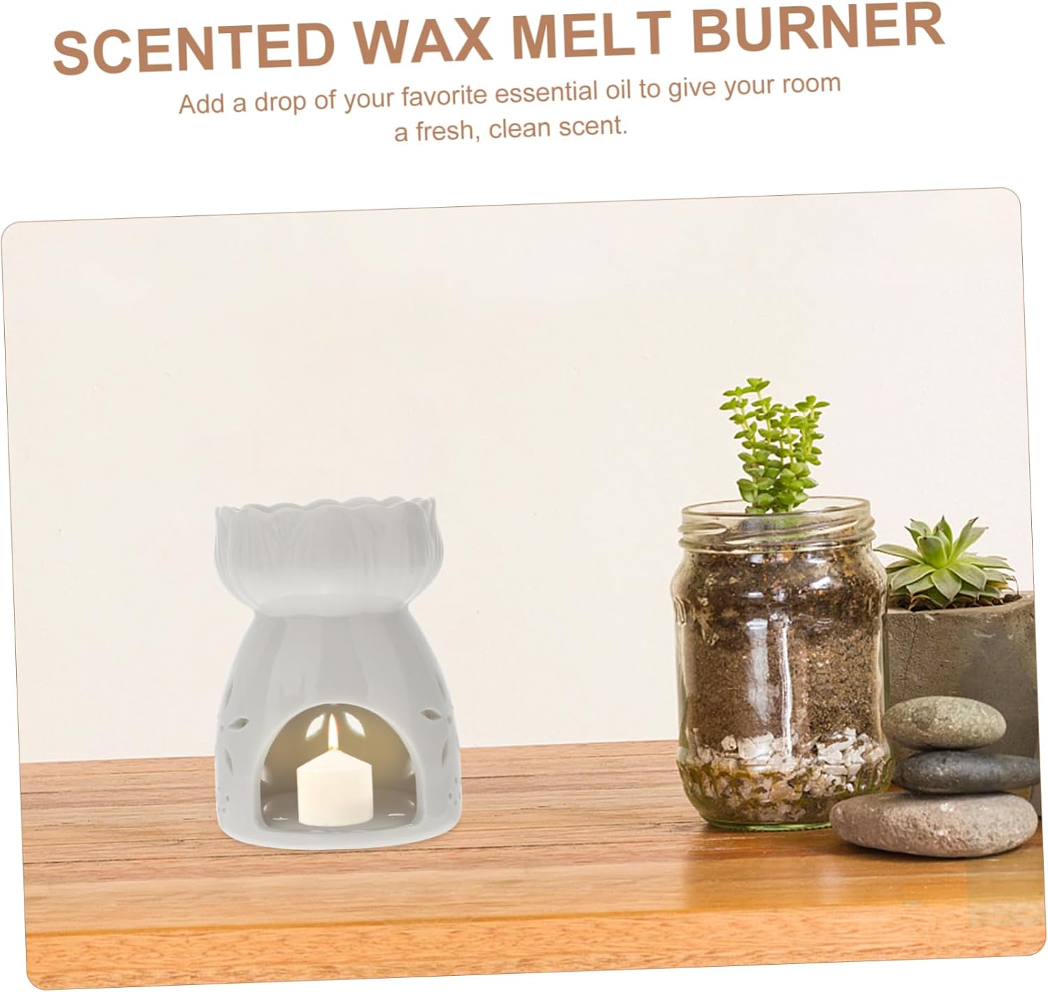 Ceramic Aroma Diffuser with Tea Light Holder for Home Decor