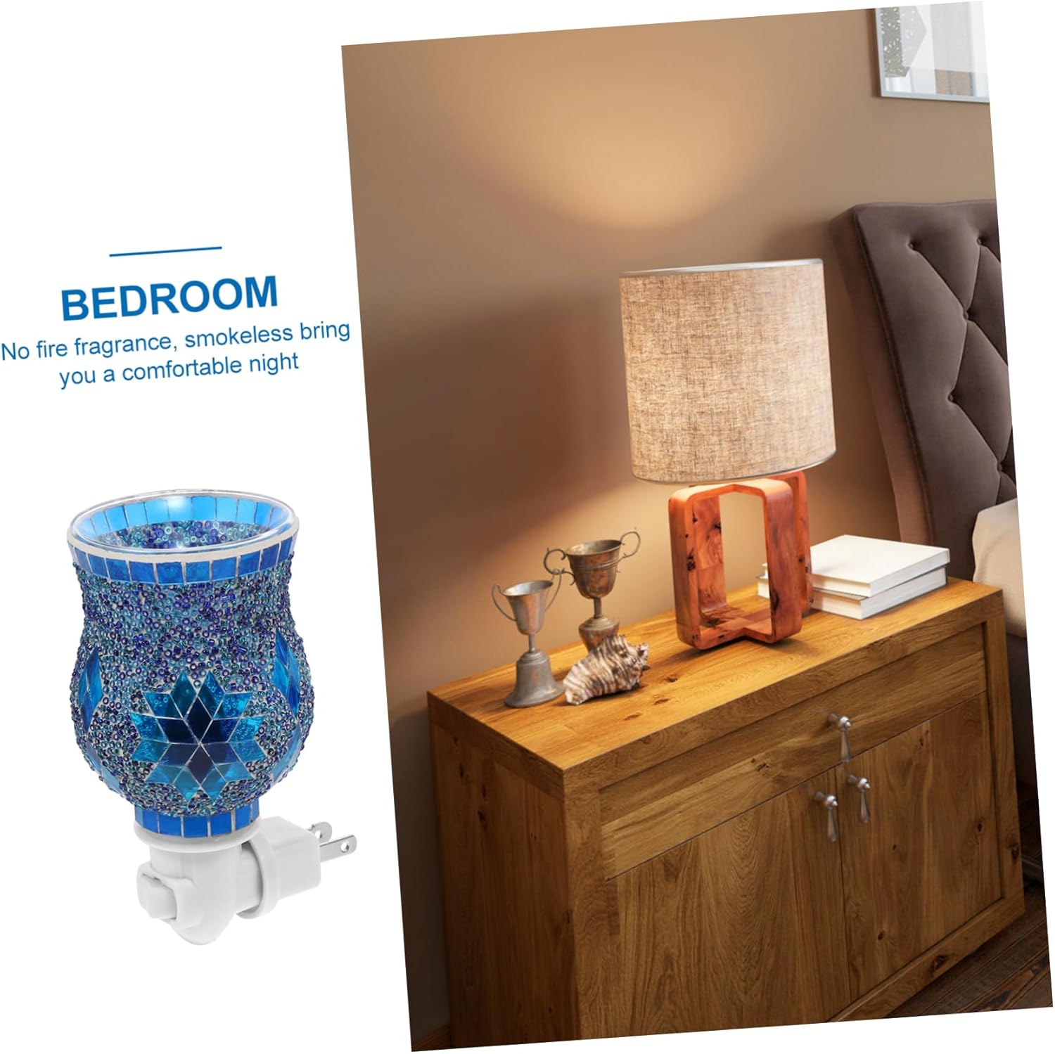 KALLORY Decorative Lamp Night Light Fragrance Diffuser Essential Oils