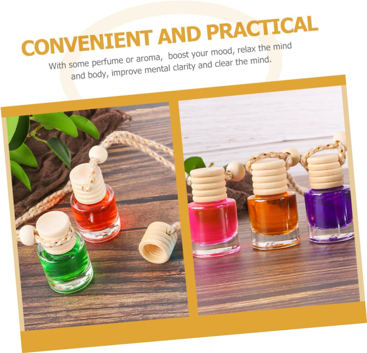 Cabilock 12pcs Hanging Bottles for Car Diffusion and Home Decor