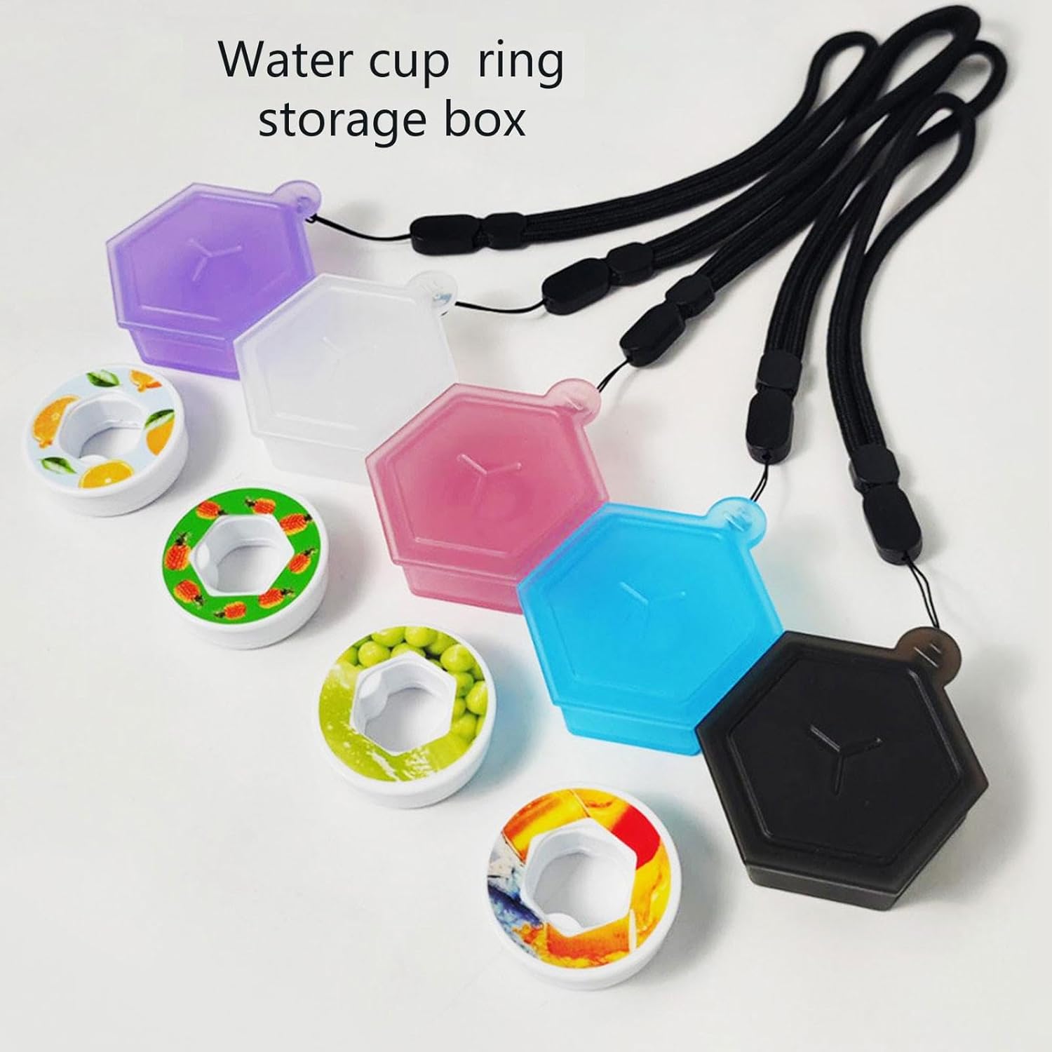 2Packs Fruit Scent Pods Storage Case with Hanging Lanyard