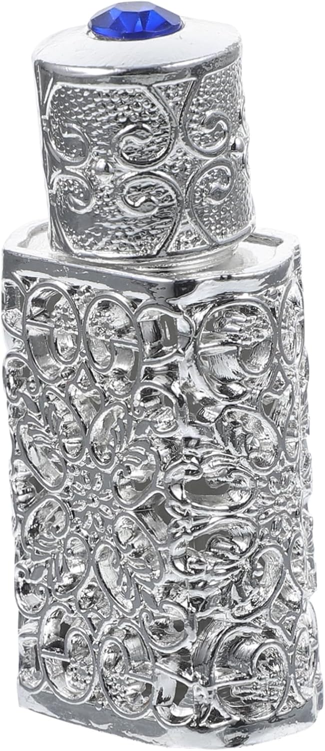 Belliuffy Essential Oils Perfume Bottle Empty Glass and Alloy Travel Toiletry Refillable Decorative