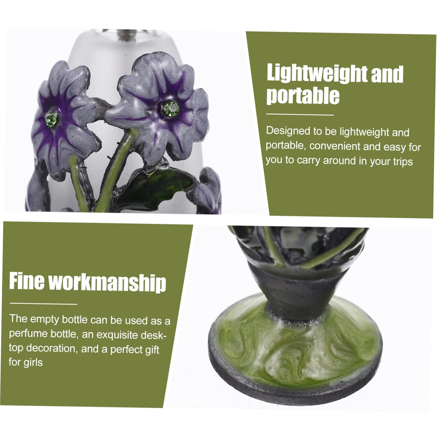 SAFIGLE 3-Piece Vintage Aroma Bottle Set For Home Use and Travel