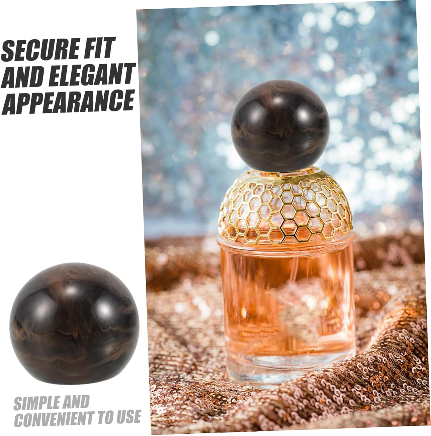 4pcs Resin Sphere Caps for Teeth Perfume Bottles