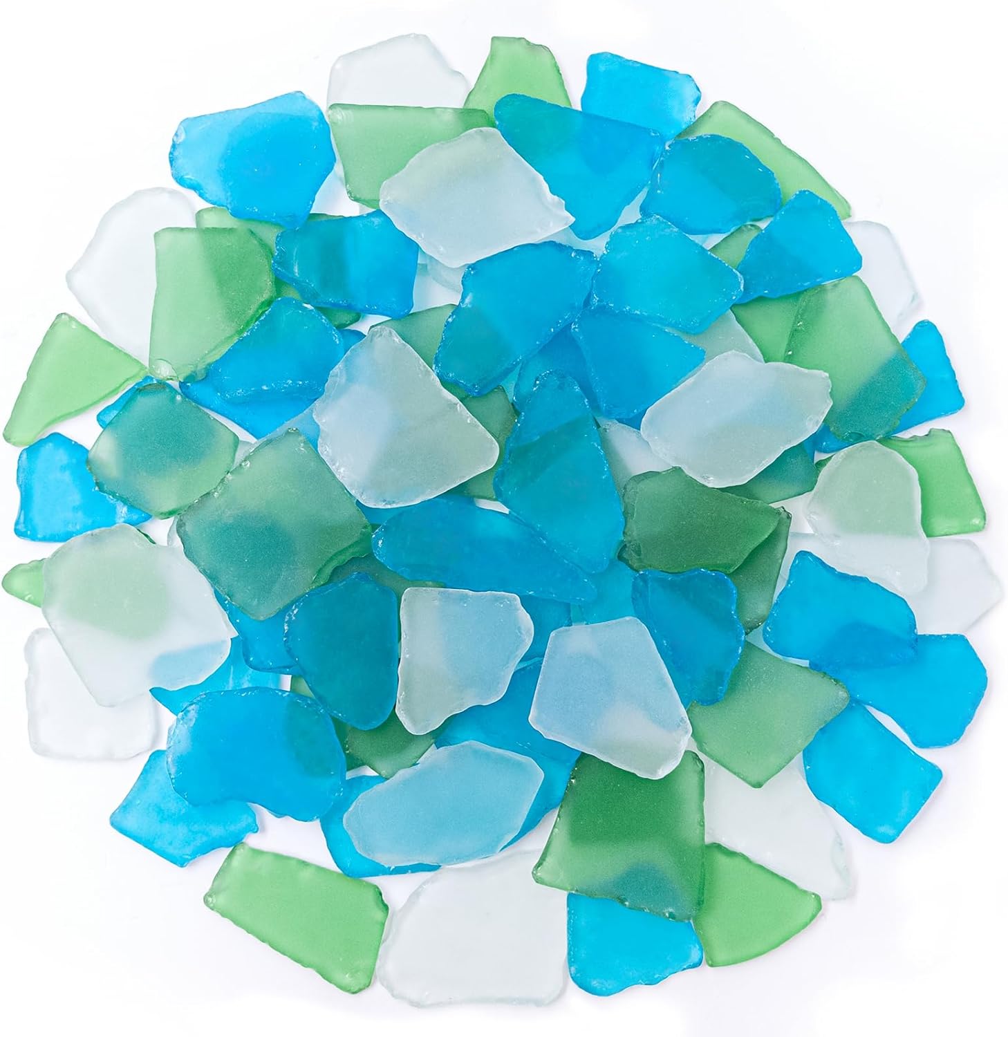 Keedolla 15 Oz Sea Glass Decor Vase Filler Blue White Green