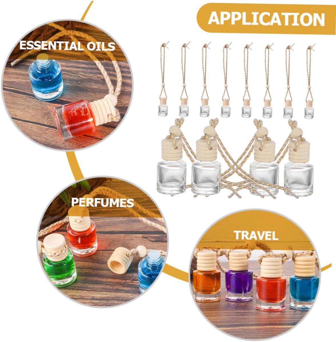 Cabilock 12pcs Hanging Bottles for Car Diffusion and Home Decor