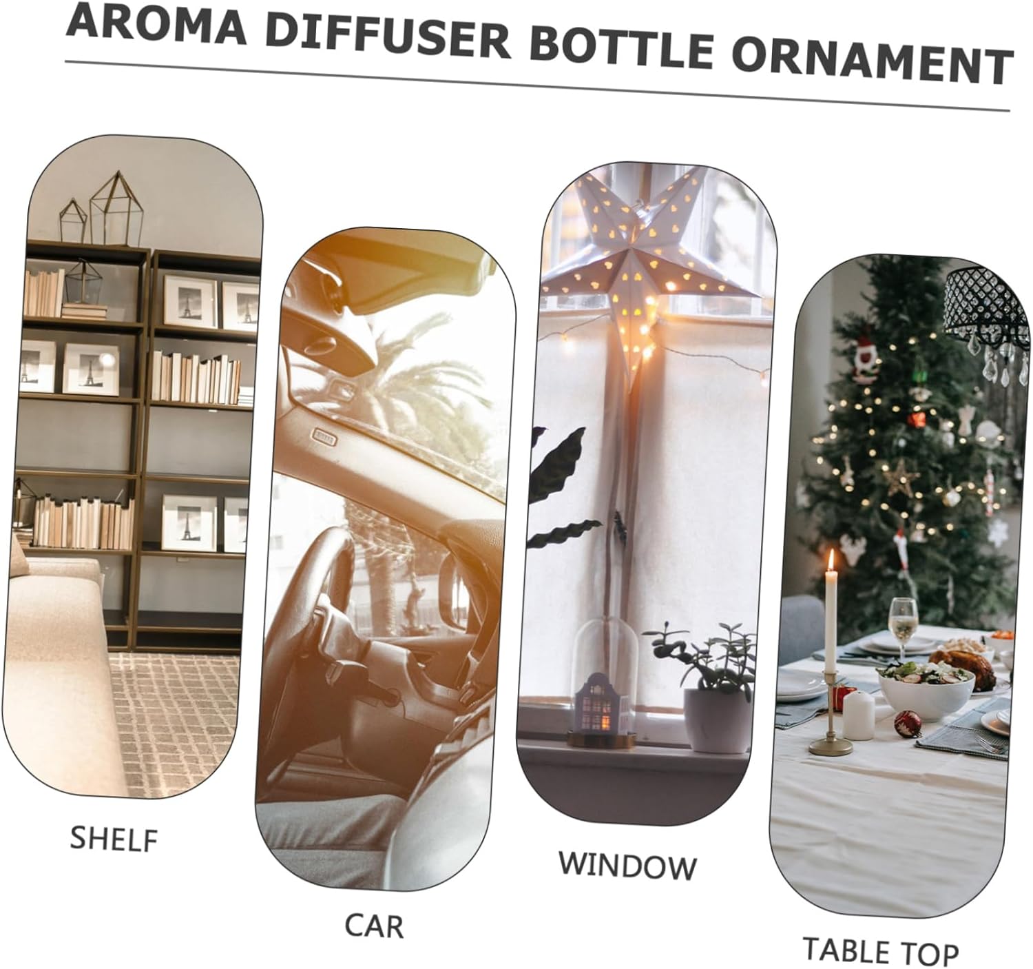6pcs Aromatherapy Car Diffuser Decorative Essential Oil Bottles