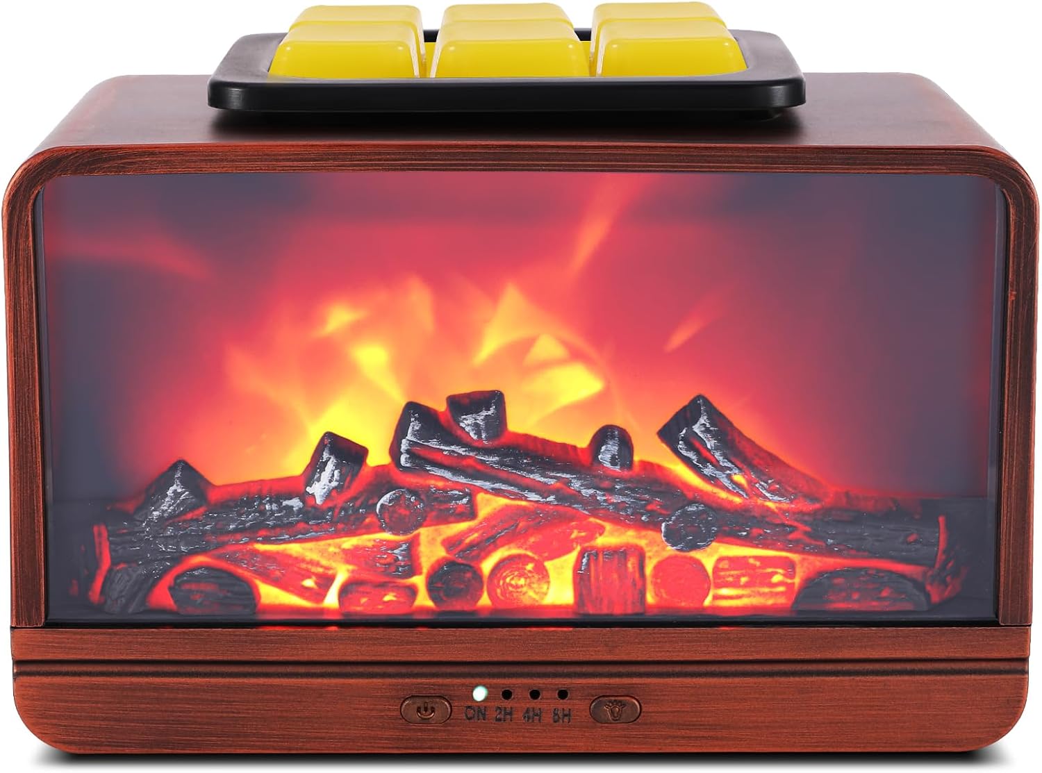 Wax Melt Warmer with Dynamic Flame and Timer