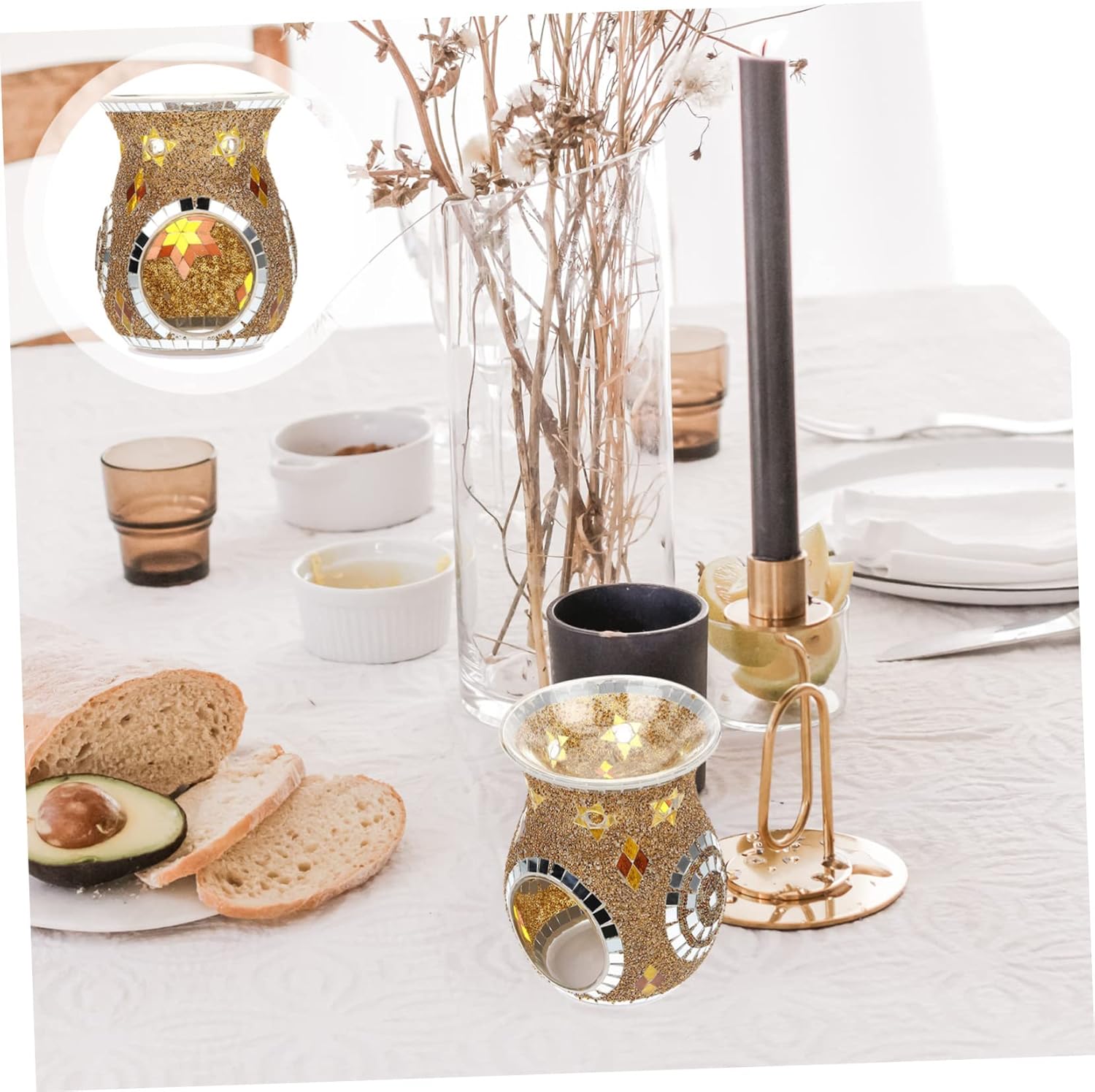 Sunflower Mosaic Essential Oil Burner with Tea Light Holder