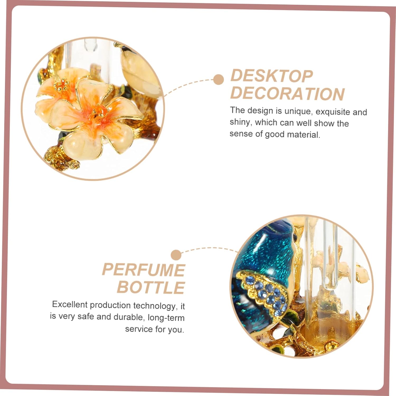 Mikinona Vintage Glass Essential Oil Bottle Decorative Refillable