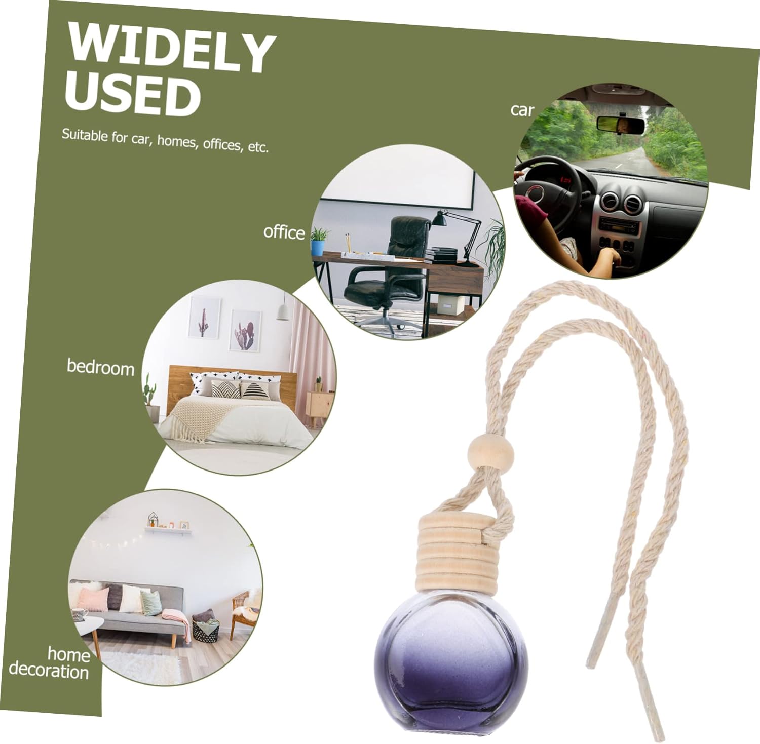 20pcs Car Perfume Bottle Pendant Set with Essential Oil Diffuser