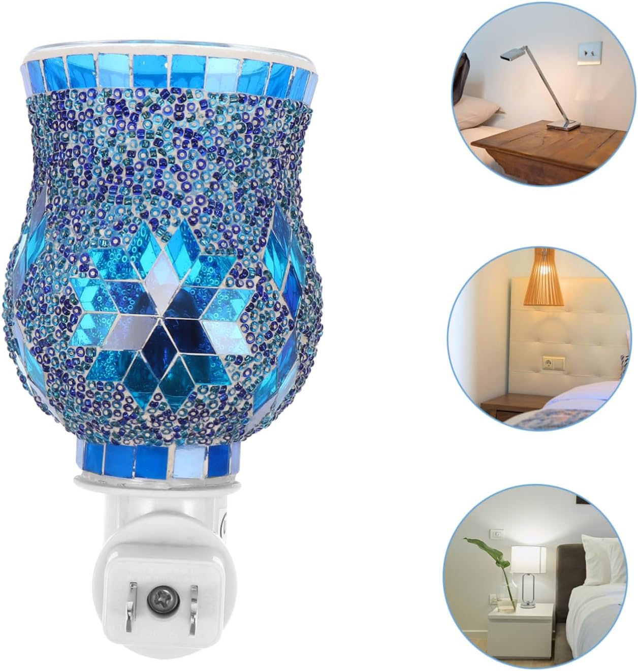 3D Wax Warmer Electric Aroma Decorative Lamp with Blue Light