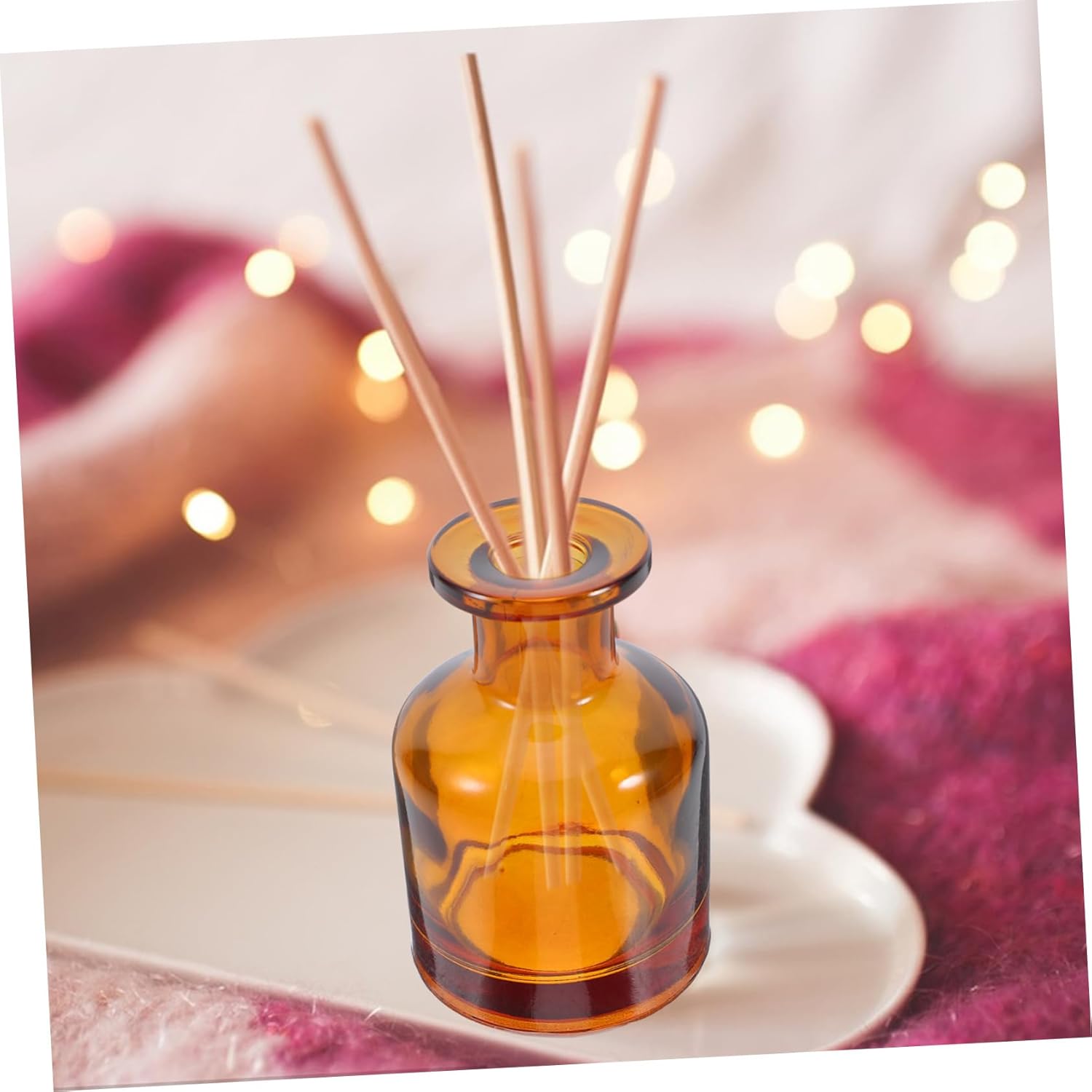 SOIMISS 2pcs Glass Diffuser Bottles Modern Cylindrical Design