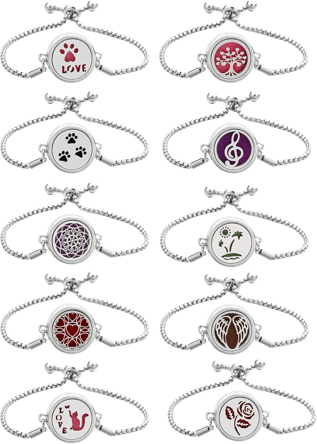 Essential Oil Diffuser Pendant Adjustable Length Bangle