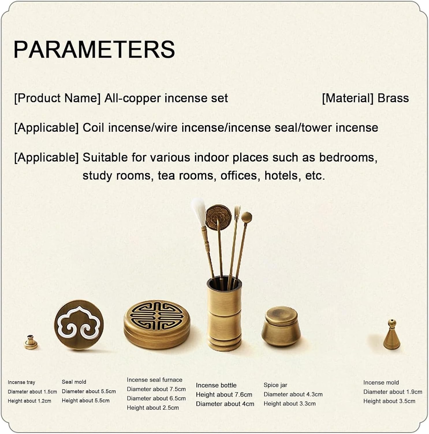 Brass Incense Burner Kit with Mold Tools