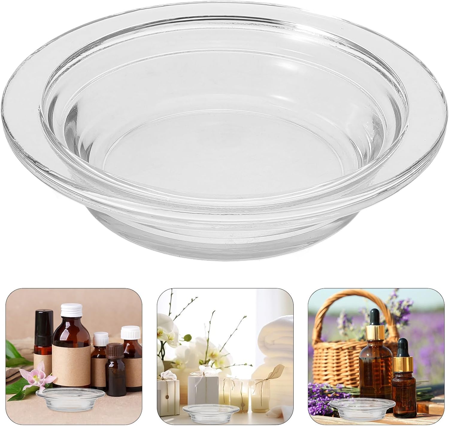 Kichvoe 45in Glass Wax Melt Warmer Dish