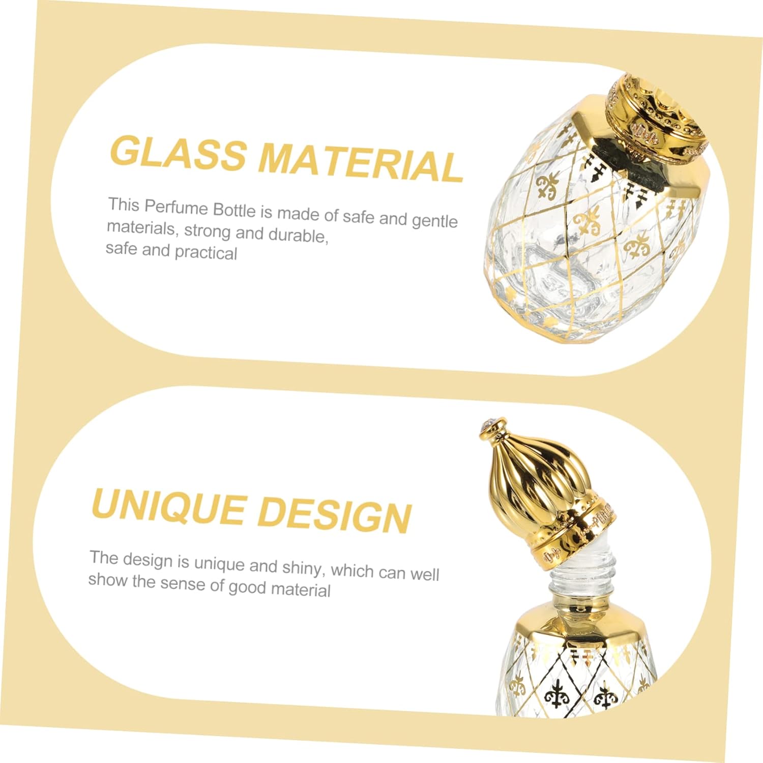 Mobestech Essential Oil Roller Empty Perfume Sample Travel-friendly Arabic Style Decor Bottle