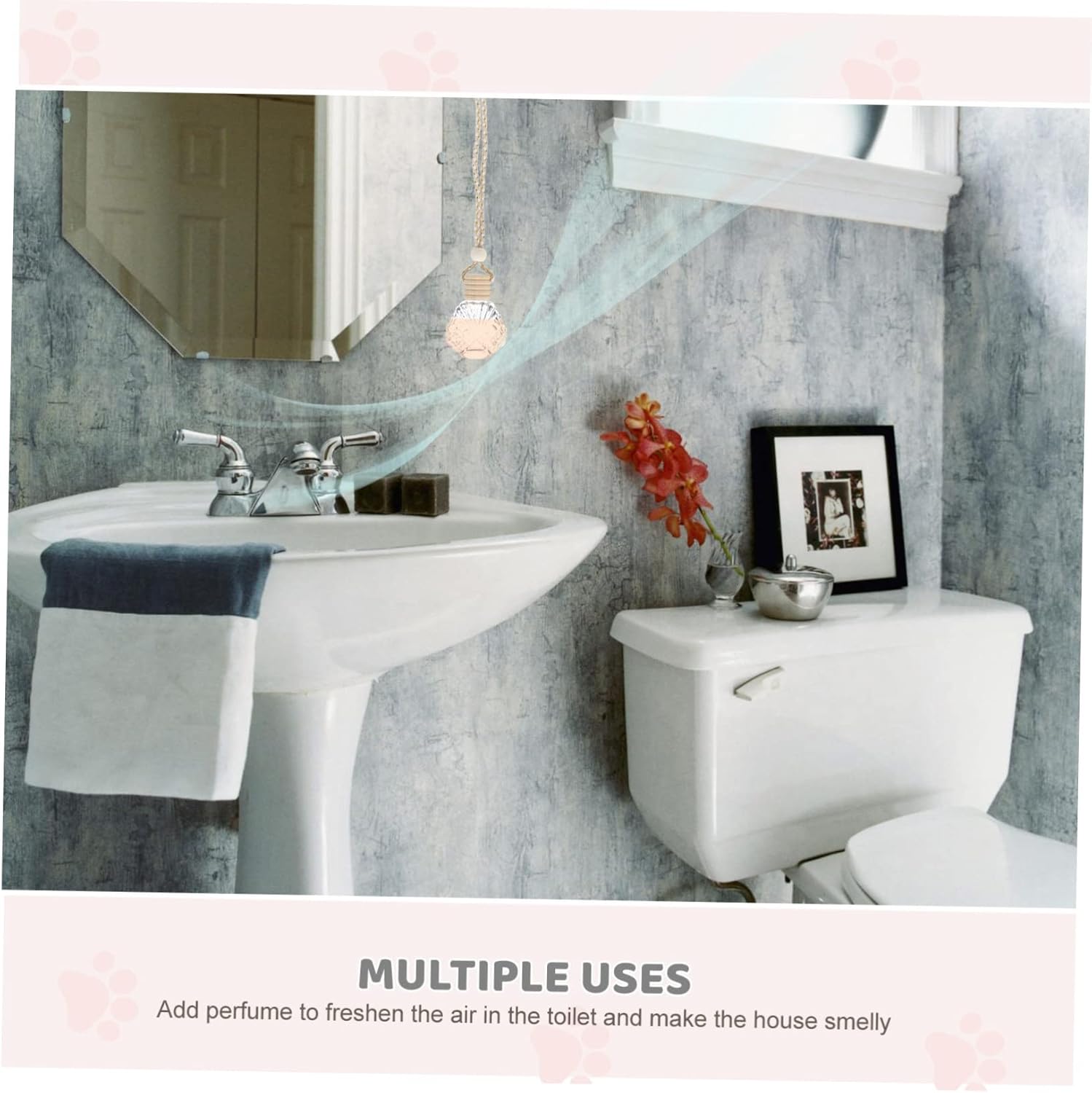 PRETYZOOM 6Pcs Hanging Perfume Bottle for Car and Home Decor