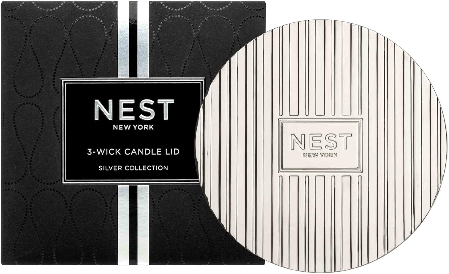 NEST New York 3-Wick Candle Lid Silver