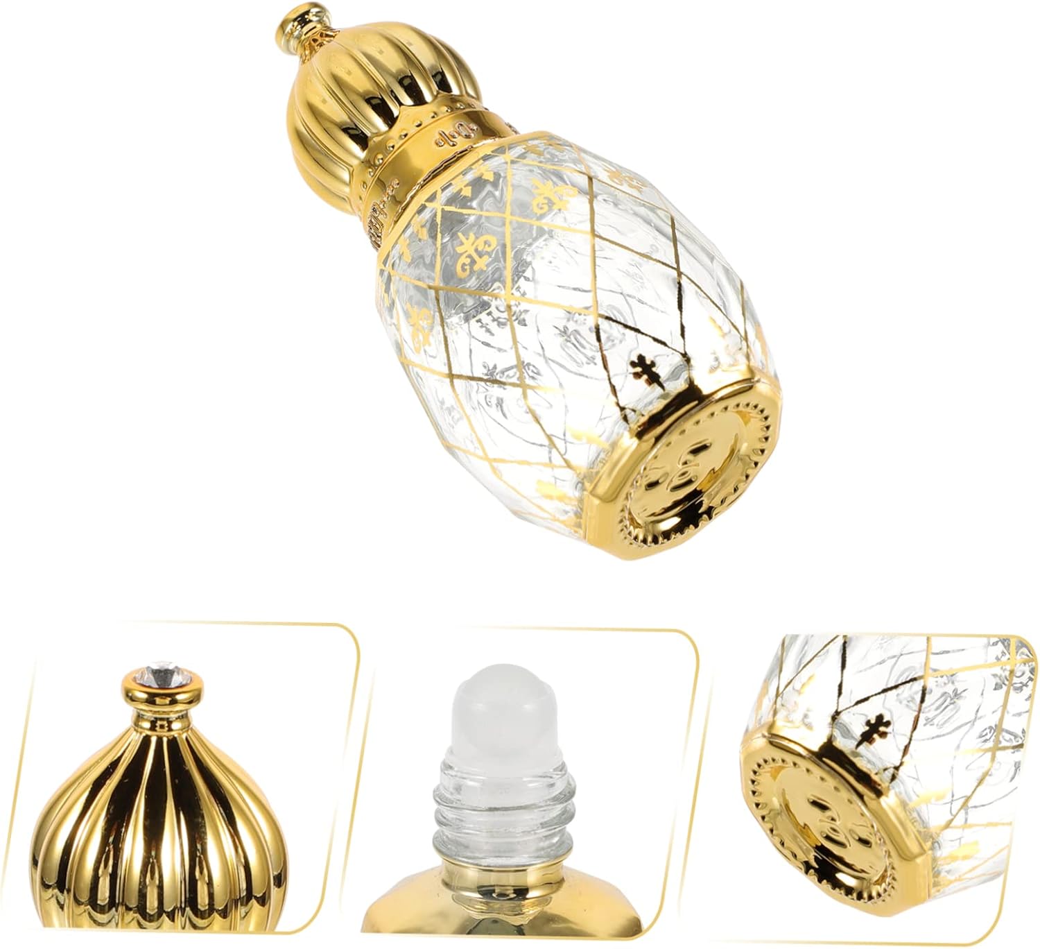 ABOOFAN 8ml Empty Perfume Bottle Cap Arabian Style Decorative