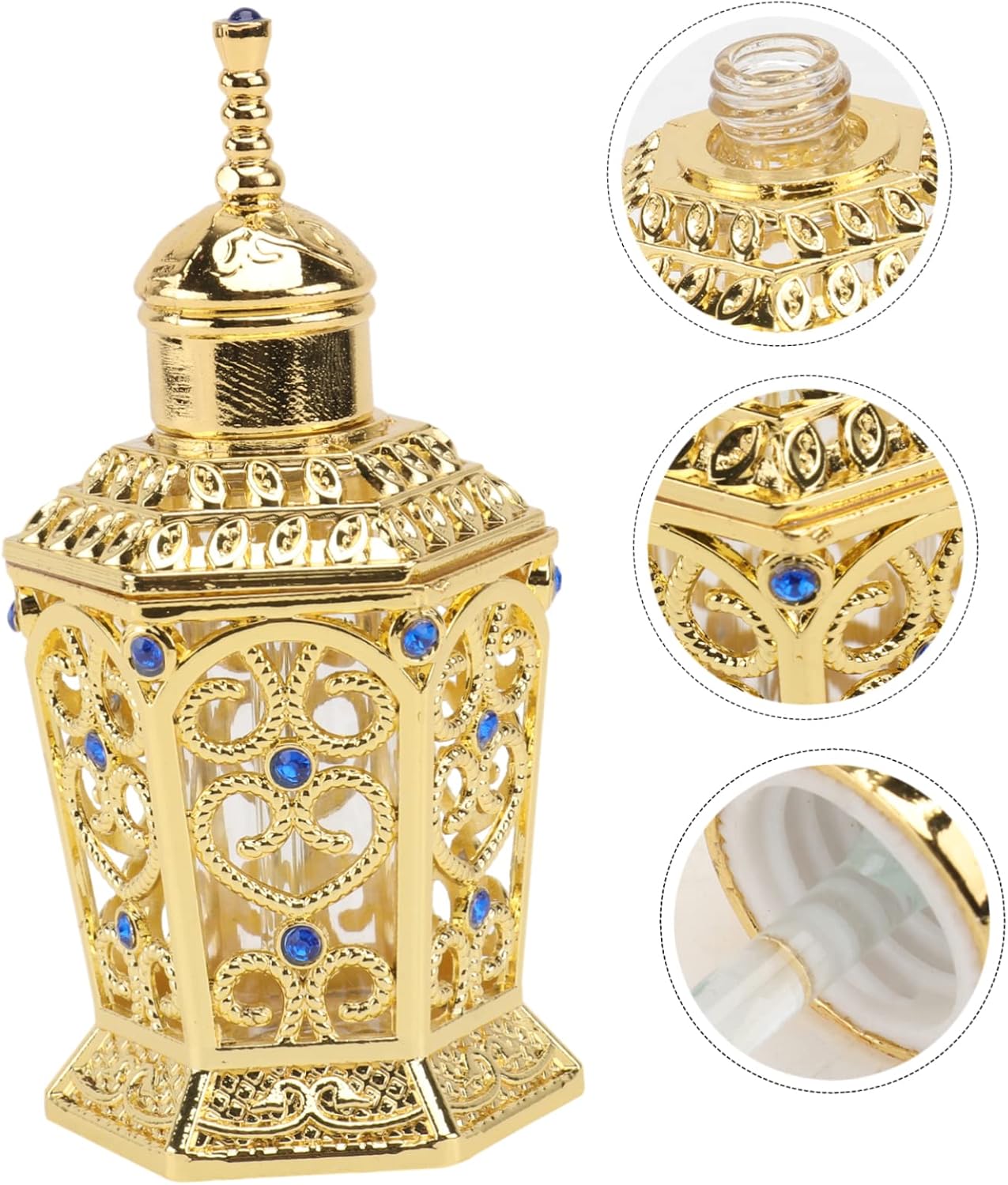 Healvian Refillable Glass Perfume Bottle Stylish Travel Essential Oil Container