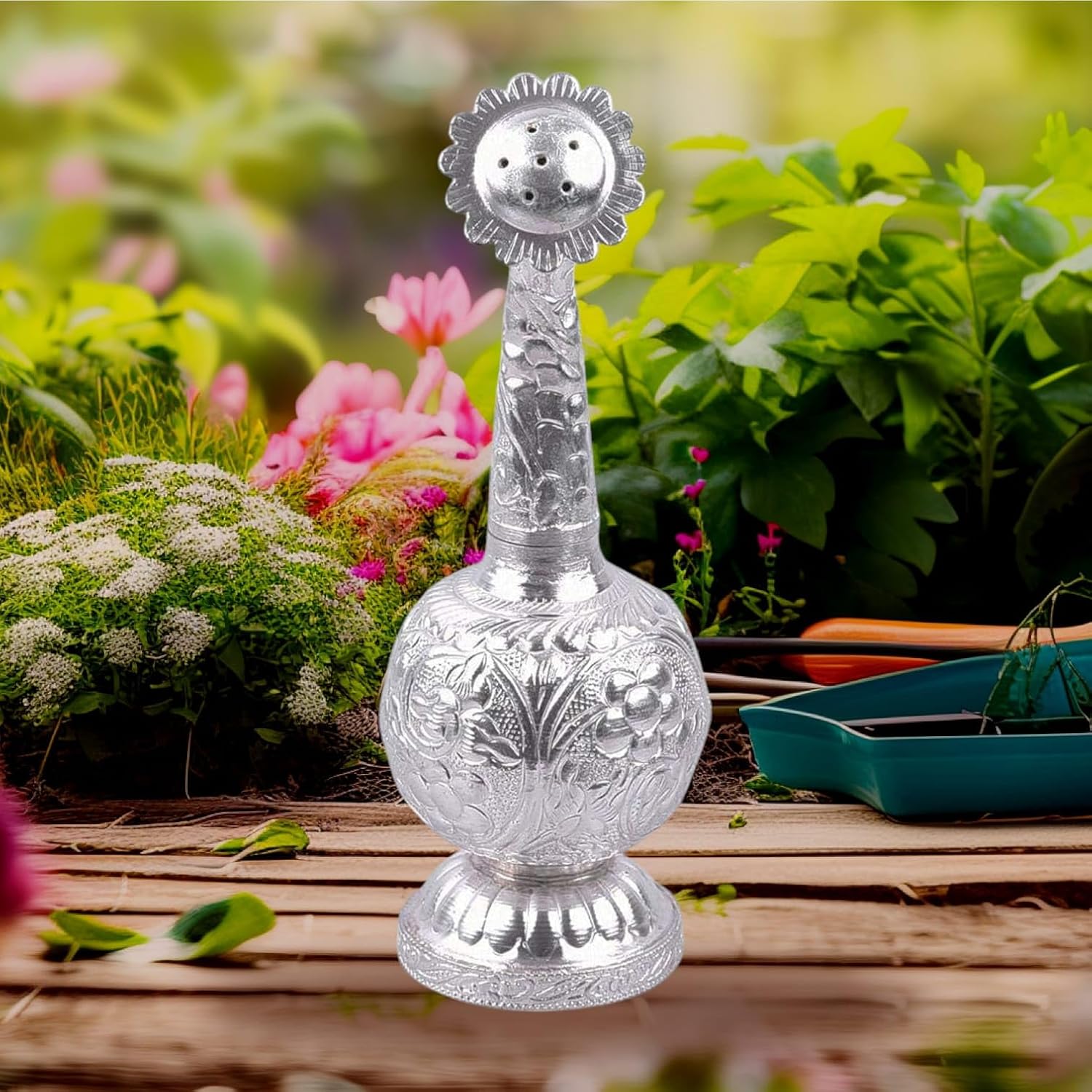 German Silver-Plated Attardani Pooja Room Sprinkler