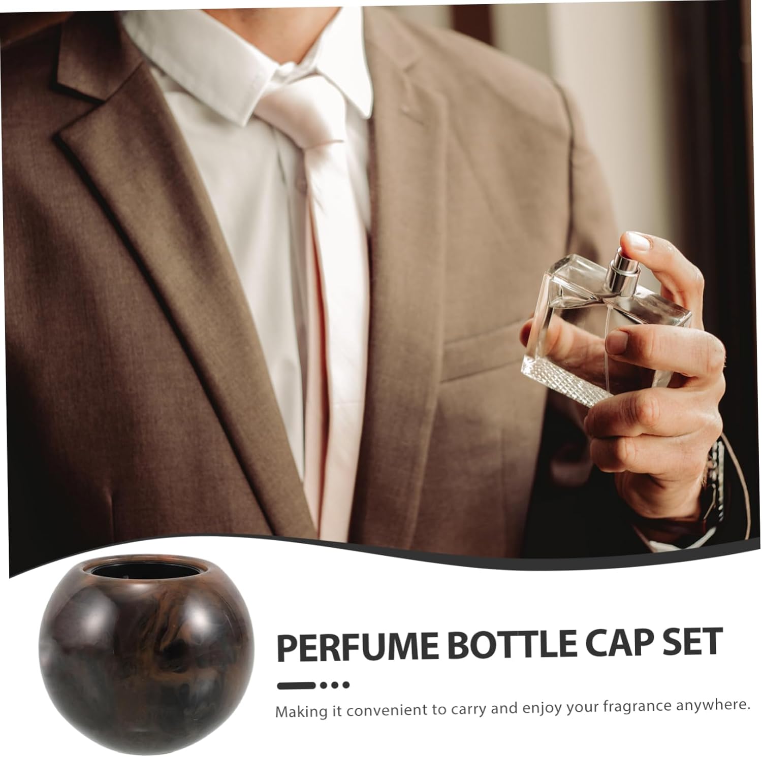 FRCOLOR 4pcs Resin Perfume Bottle Cap Set