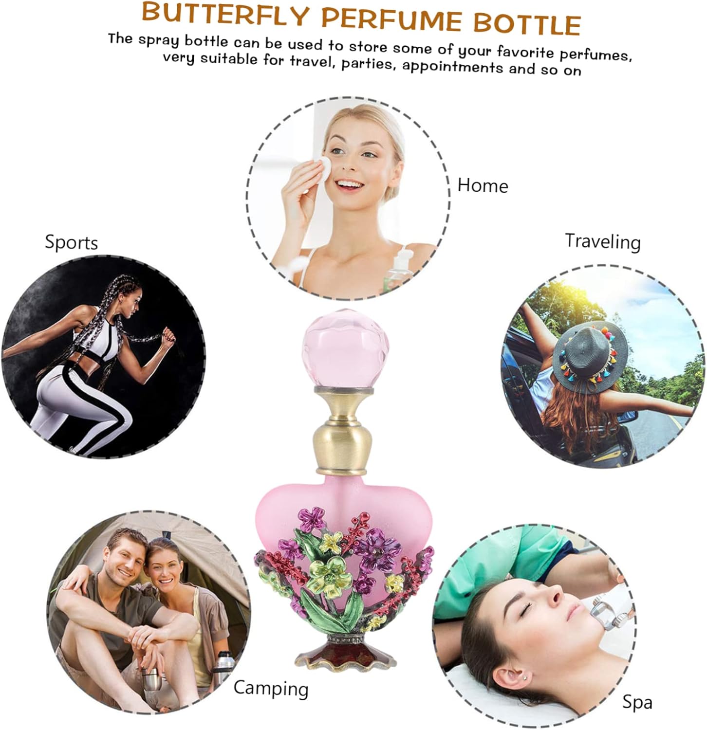 Elegant Retro Perfume Bottle Unique Decorative Storage Container for Home