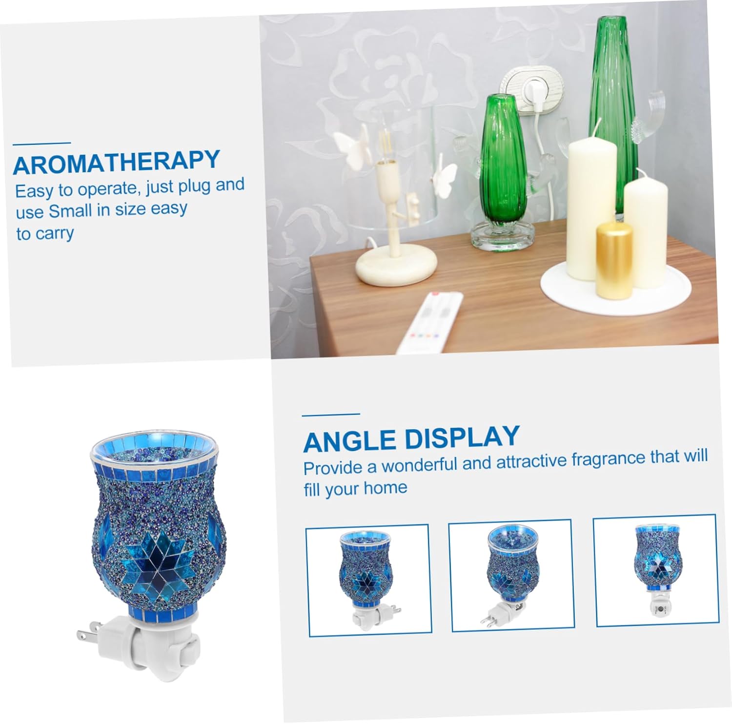 3D Wax Warmer Electric Aroma Decorative Lamp with Blue Light