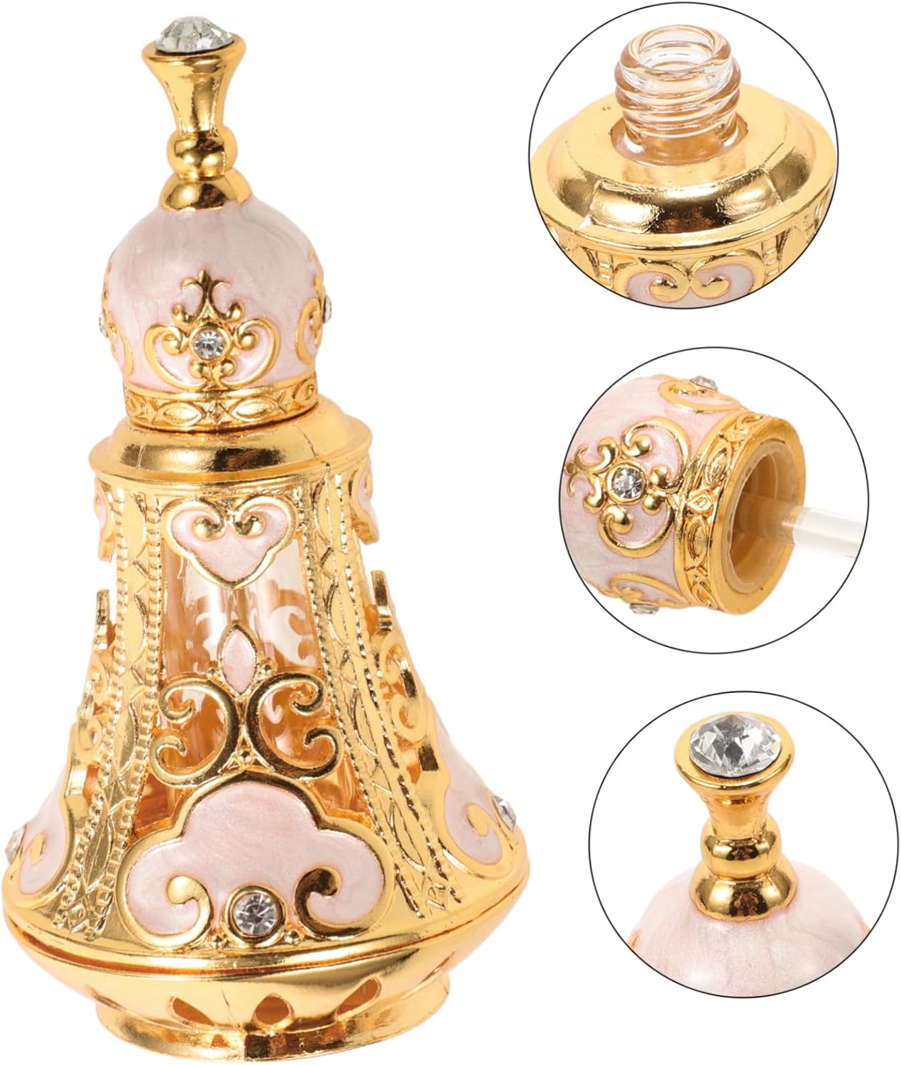 Vintage Glass Perfume Bottle with Dropper for Essential Oils