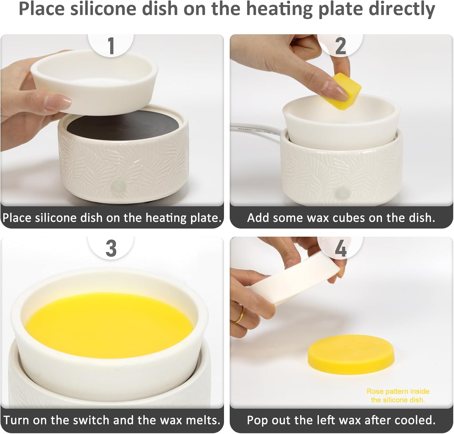 Bobolyn Silicone Wax Warmer Liners 2Pcs Reusable Leakproof