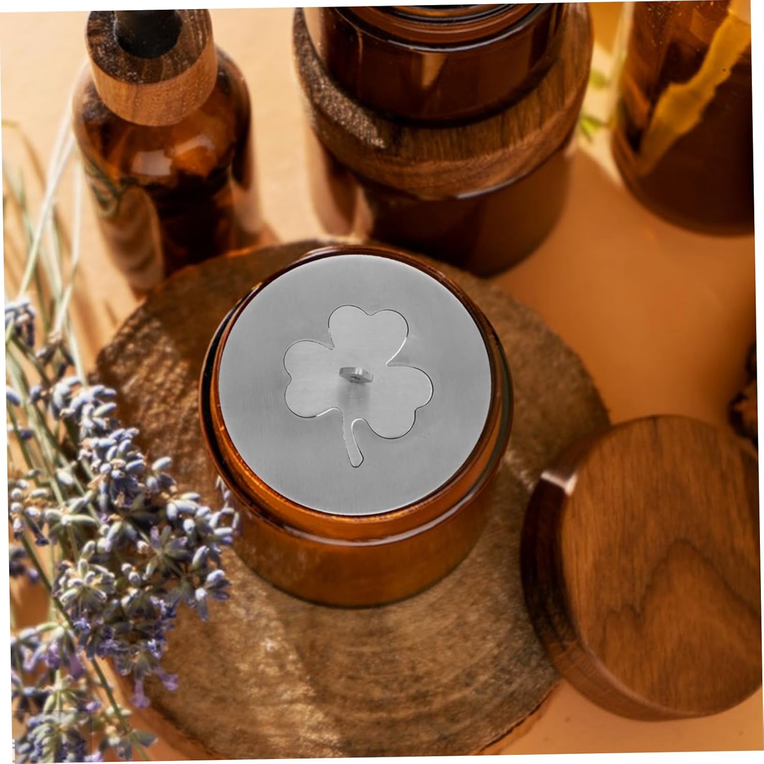 Elegant Aromatherapy Cap for Jar Candles with Windproof and Dustproof Stainless Steel Design