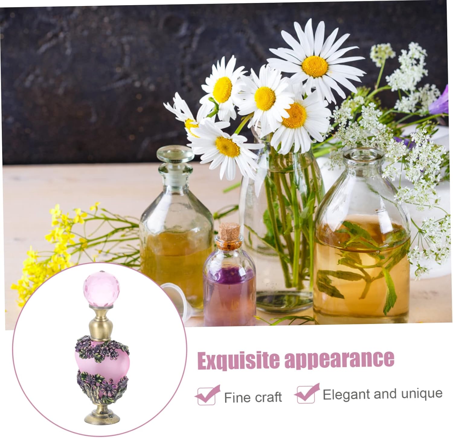 Middle East Style Glass Perfume Bottle for Travel and Decor