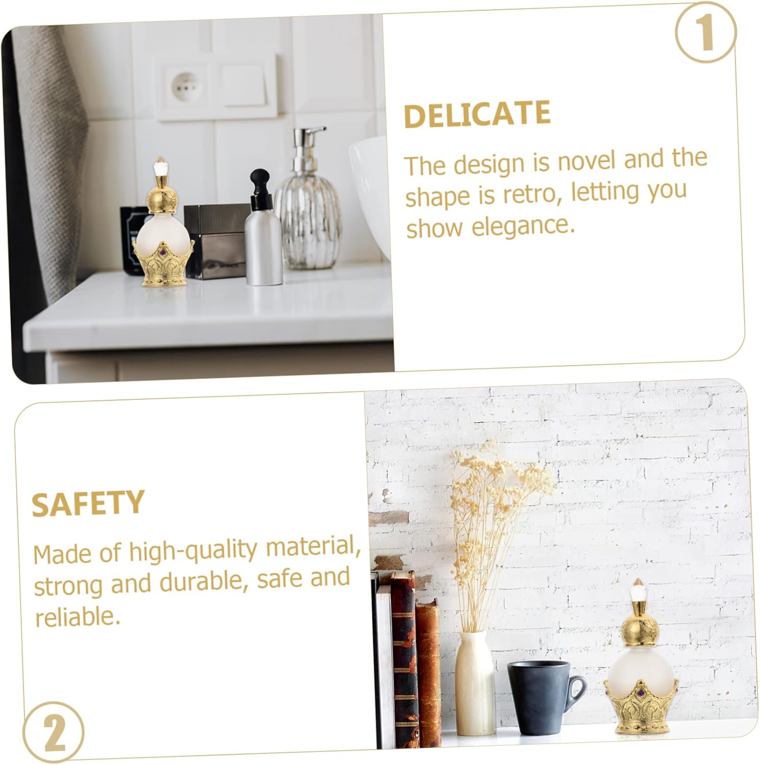 GALPADA Vintage Perfume Bottle for Travel and Essential Oils