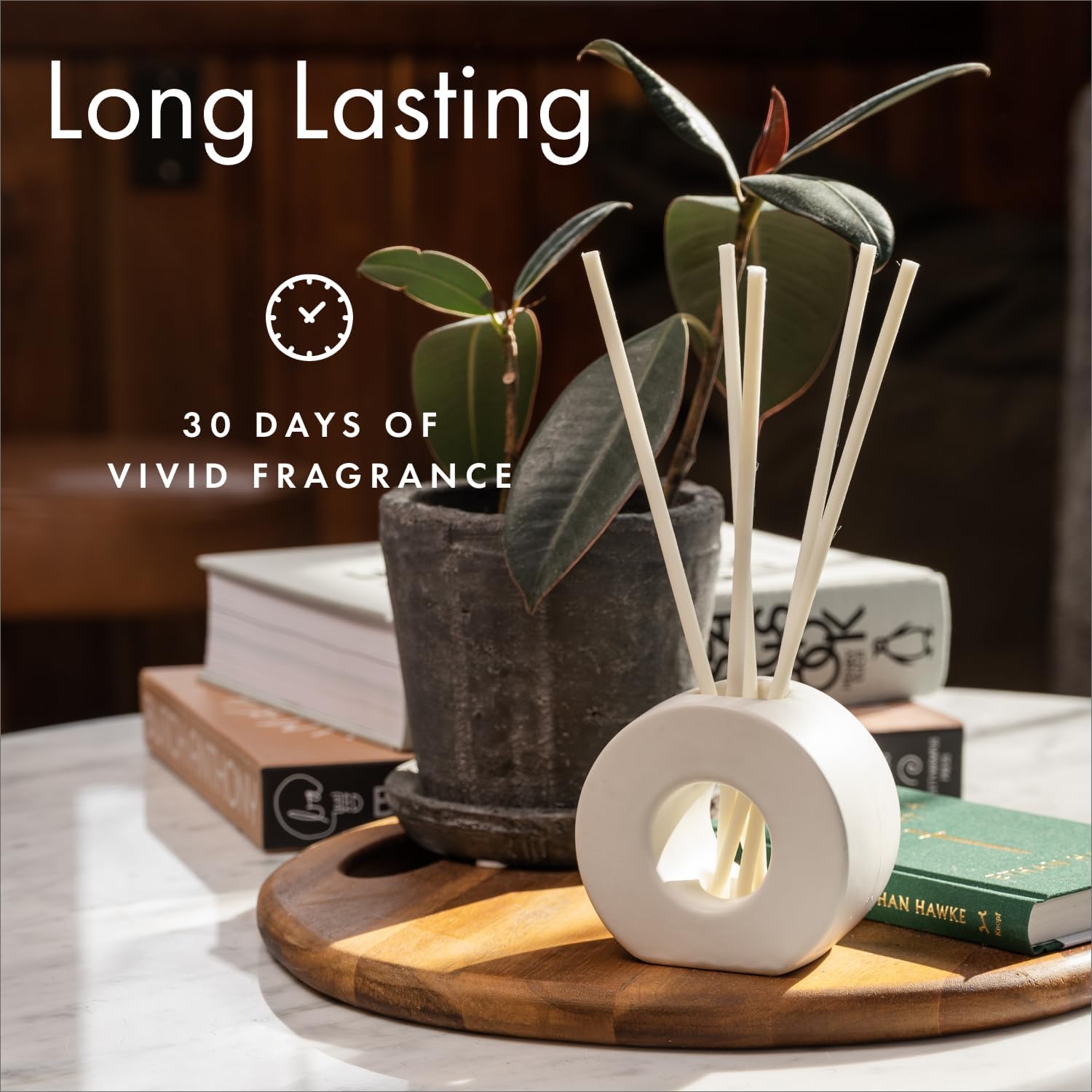 ScentAir Infused Liquidless Reeds 25 Flameless Reeds and Decorative Vase