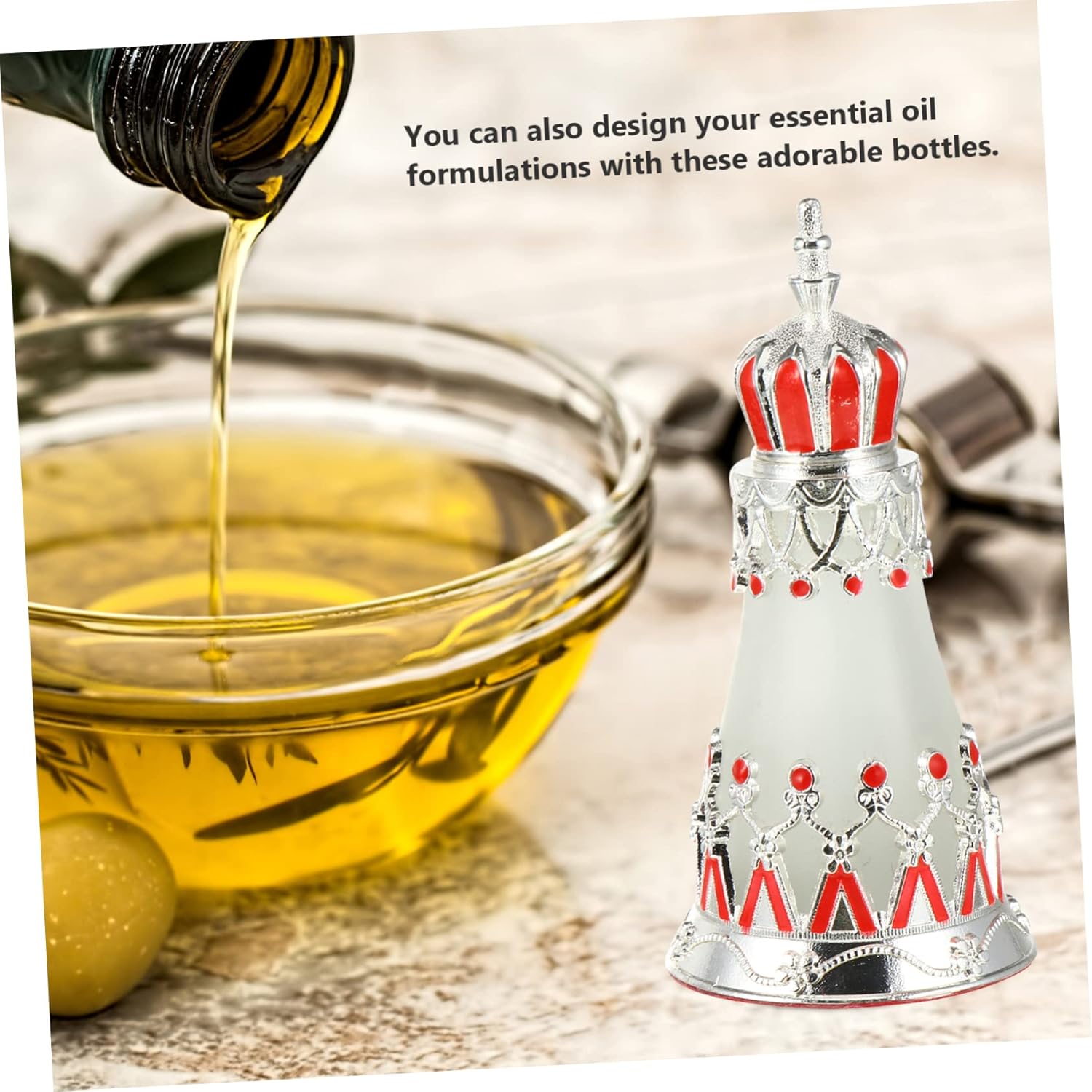 PRETYZOOM Elegant Essential Oil Glass Bottle for Women