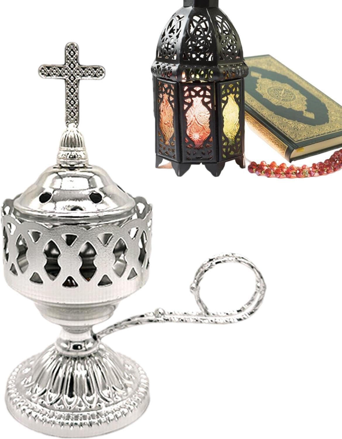 Electric Oud Incense Burner - Metal Aroma Diffuser for Relaxation