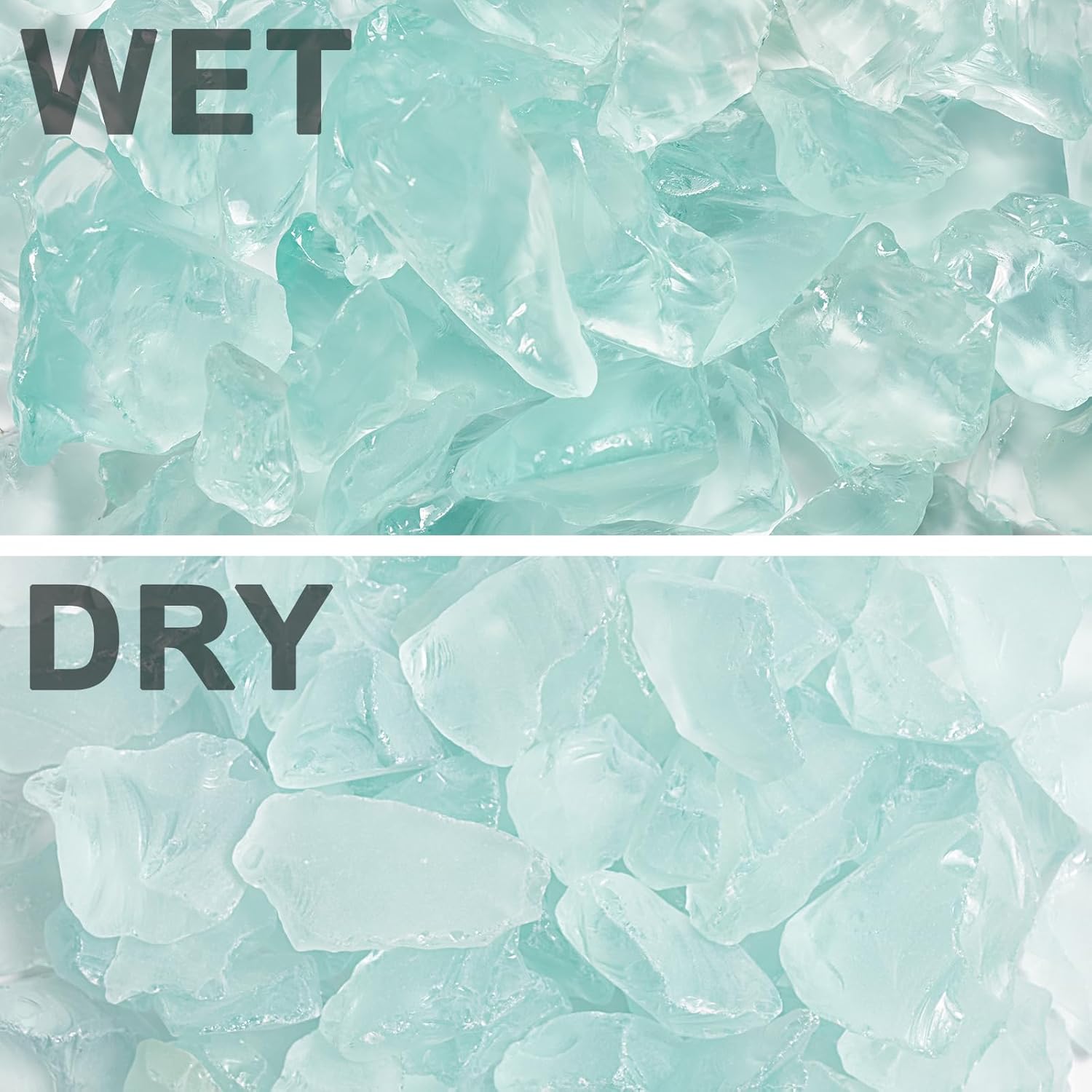 Versatile Frosted Sea Glass Blocks - 1LB Turquoise