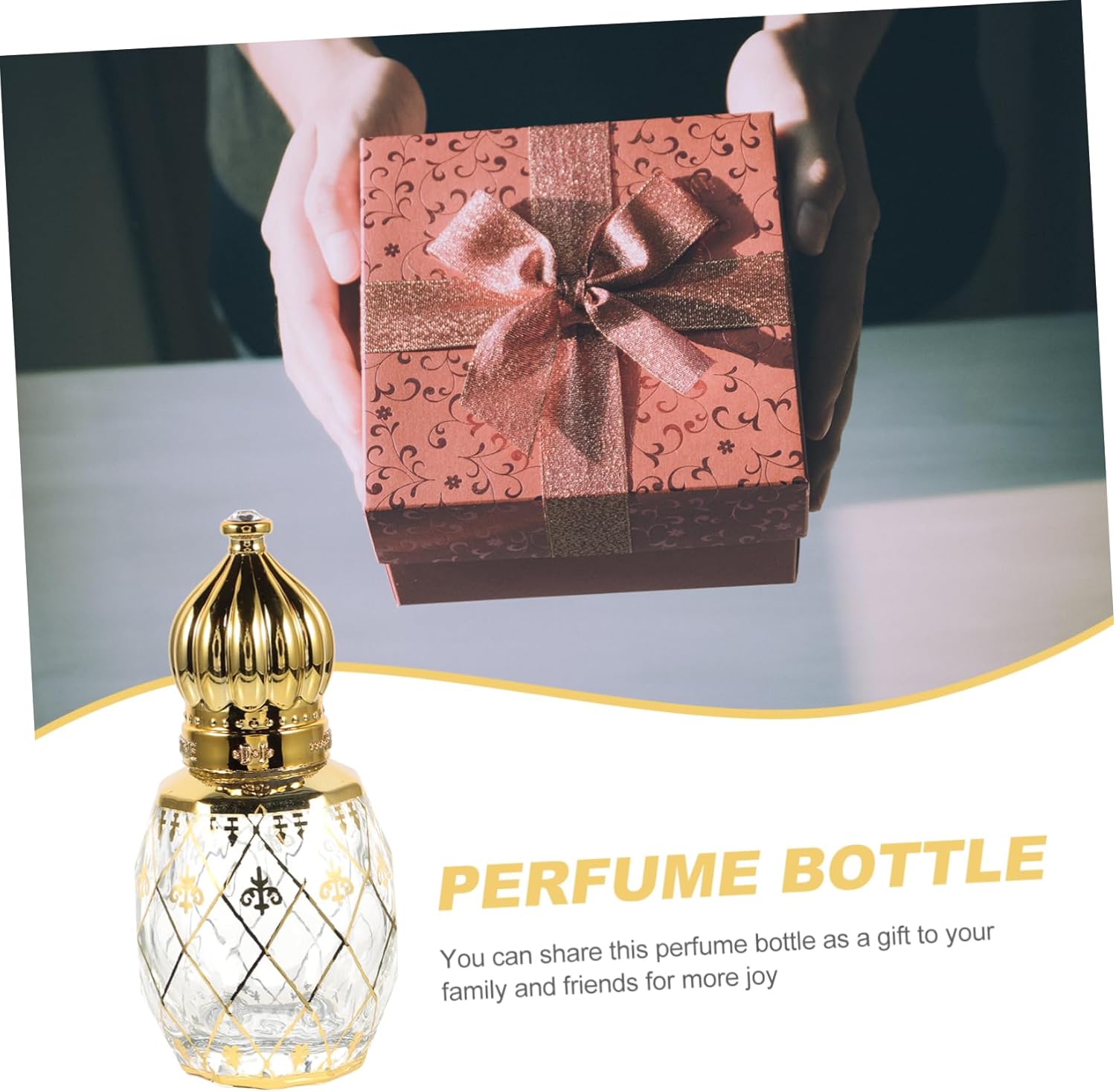 Mobestech Essential Oil Roller Empty Perfume Sample Travel-friendly Arabic Style Decor Bottle