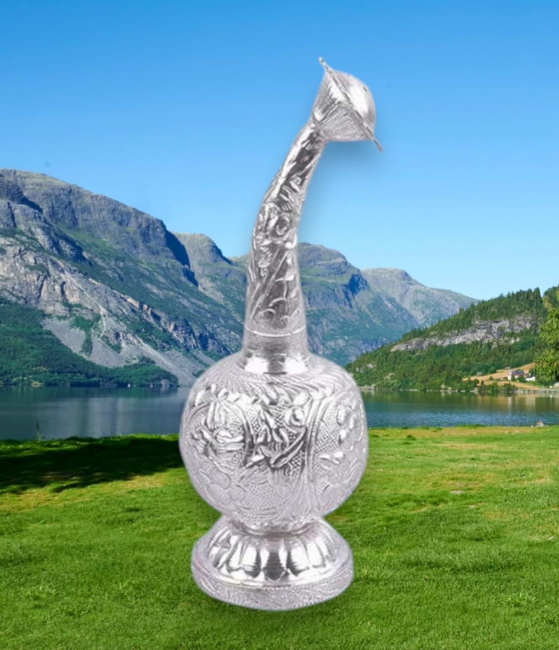 SOLINO Silver Plated Attardani for Pooja Room