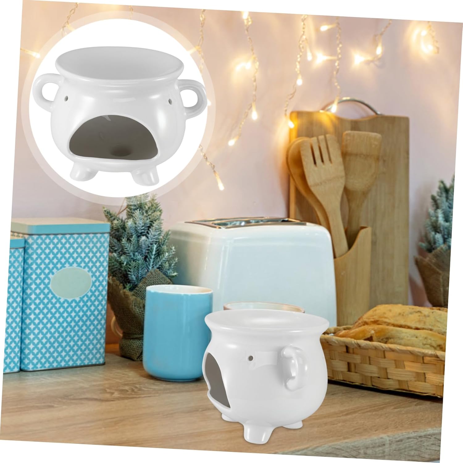 GARVALON Ceramic Burner for Tea Light and Scented Candles